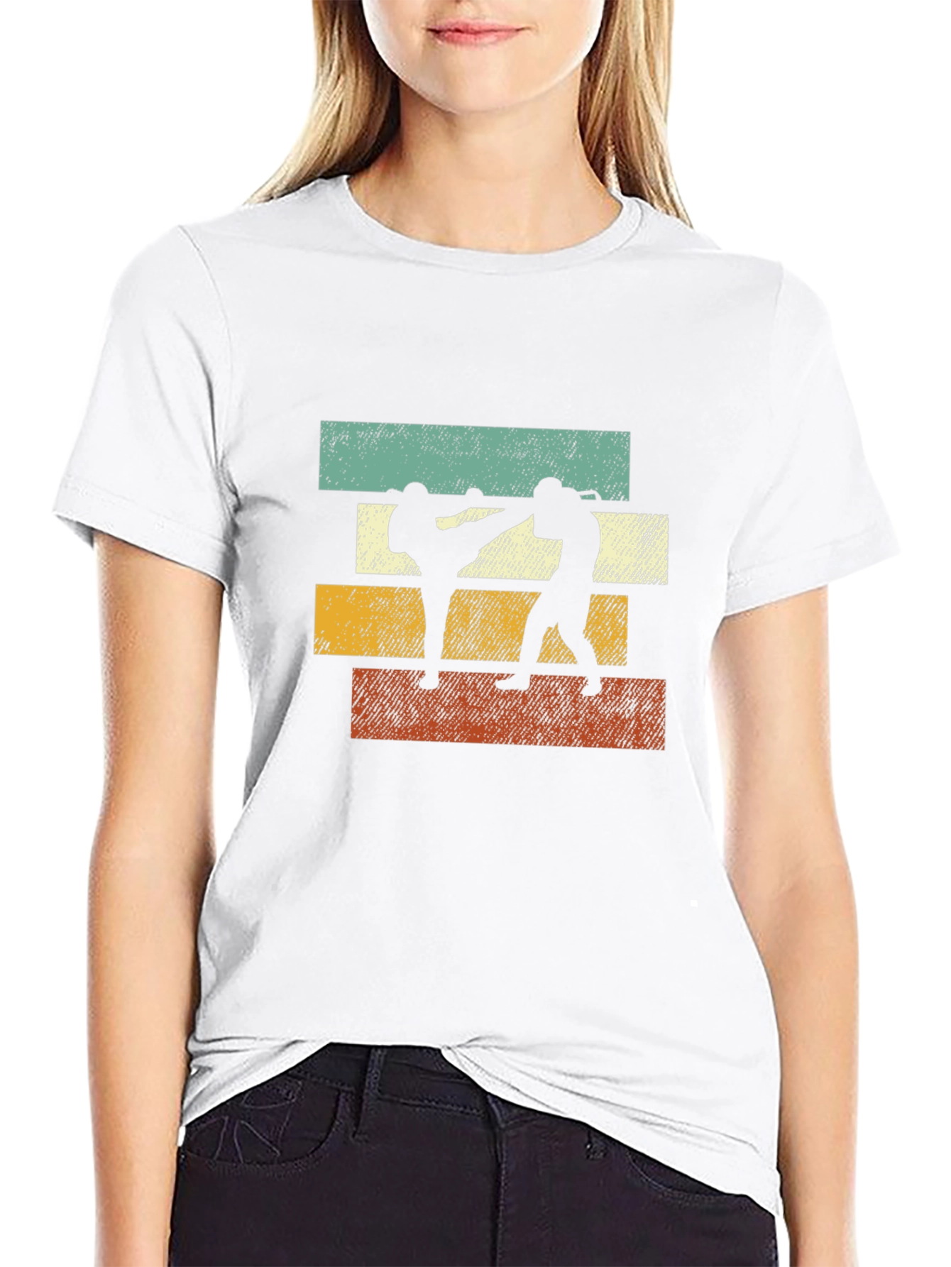 Retro Martial Arts Graphic Tee - Black