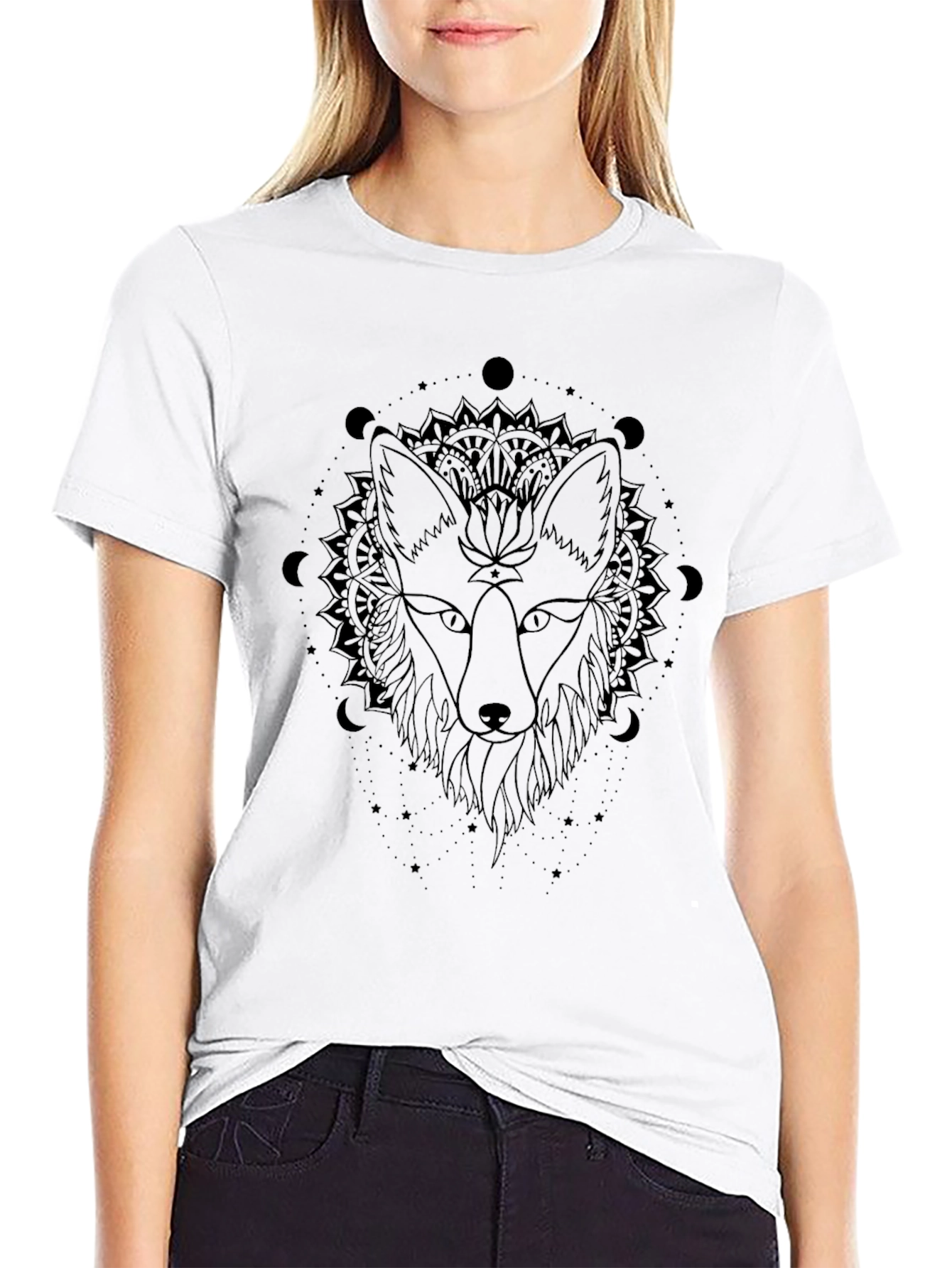 Mystic Fox Graphic Tee - Black
