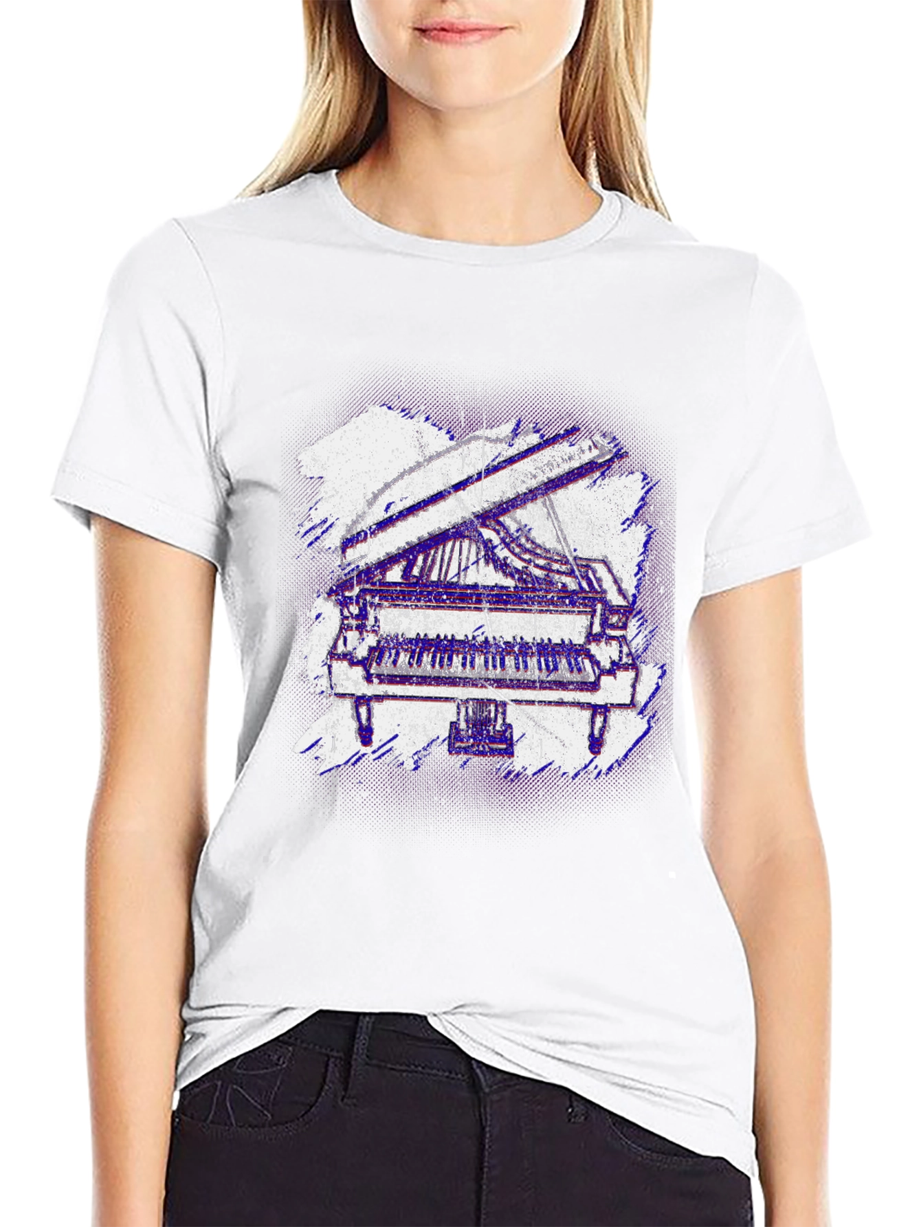 Piano Graphic Tee - Cool Music Lover Shirt