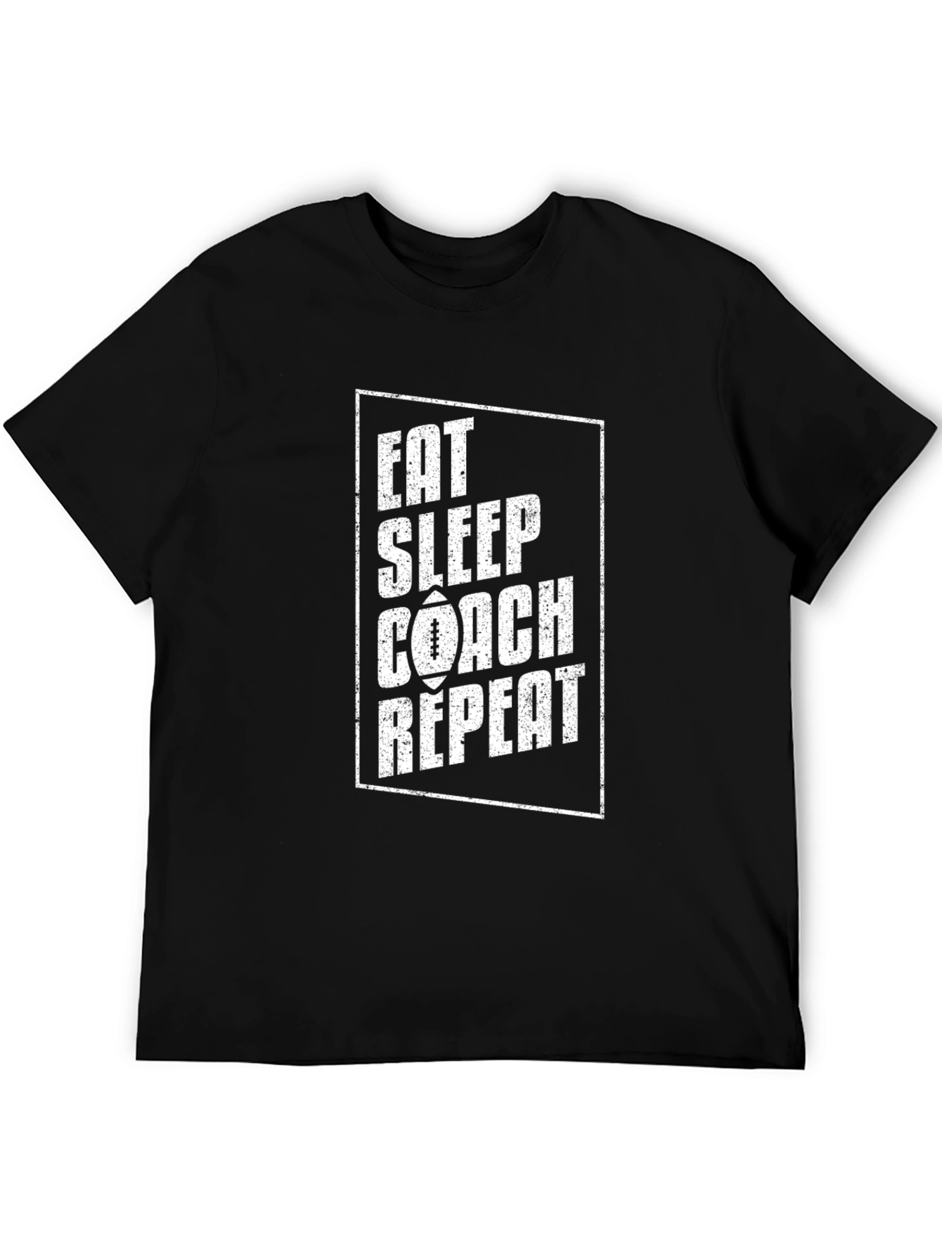 Eat Sleep Coach Repeat Black T-Shirt