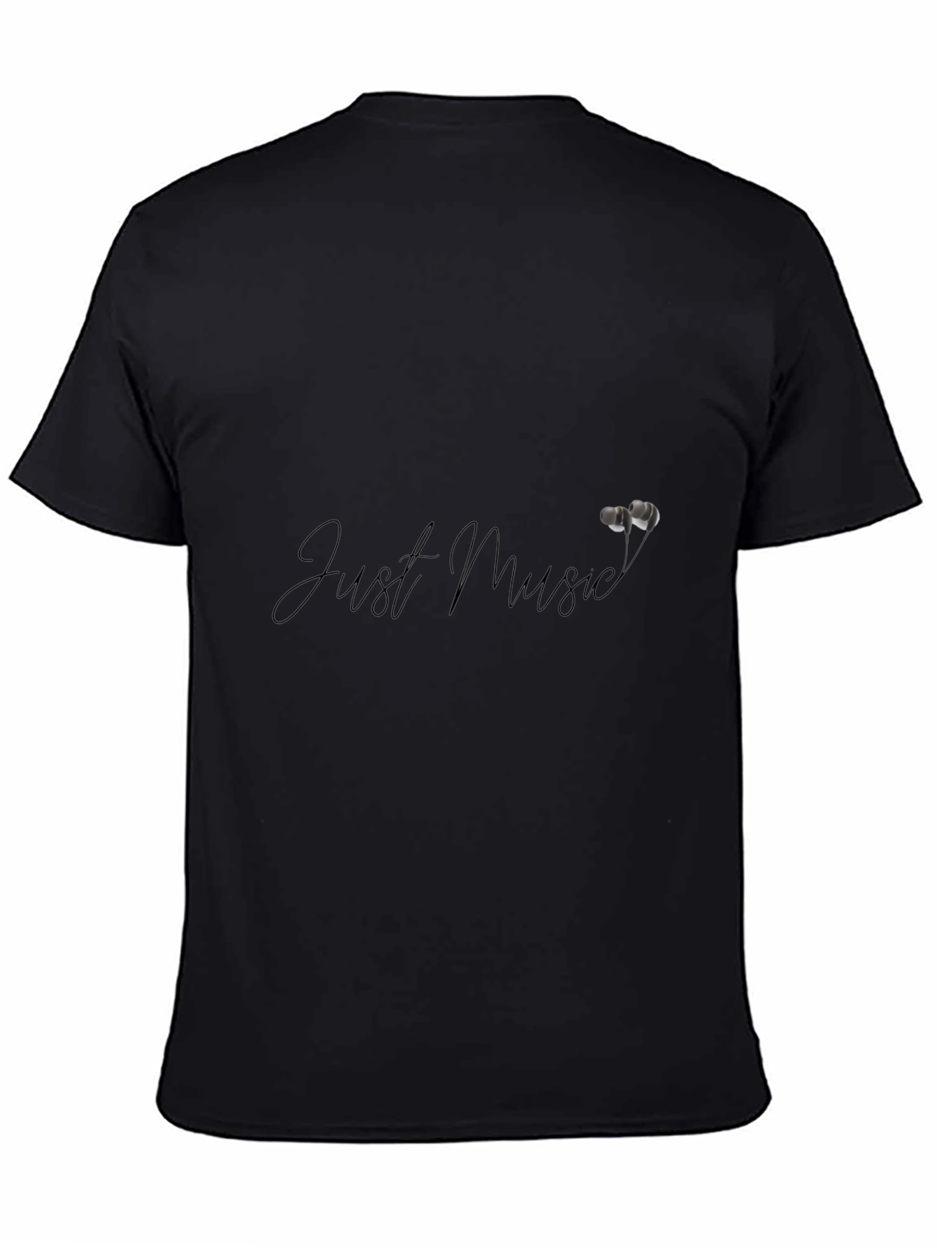 Just Music Black Graphic Tee