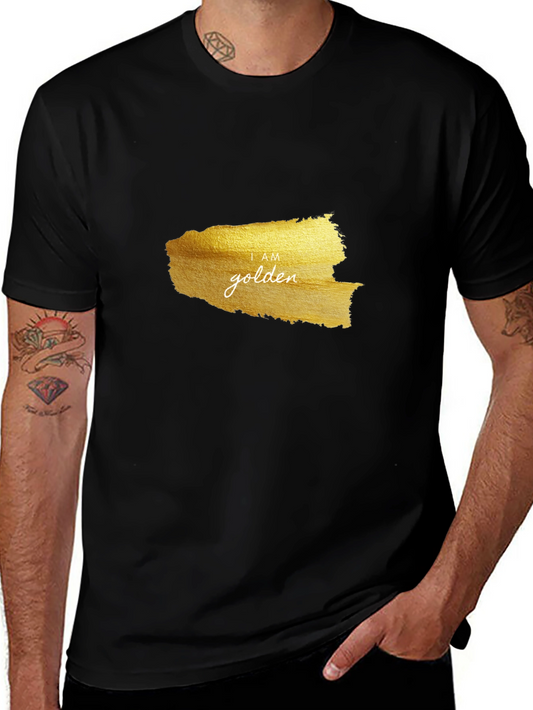 I AM Golden Graphic Black T-Shirt