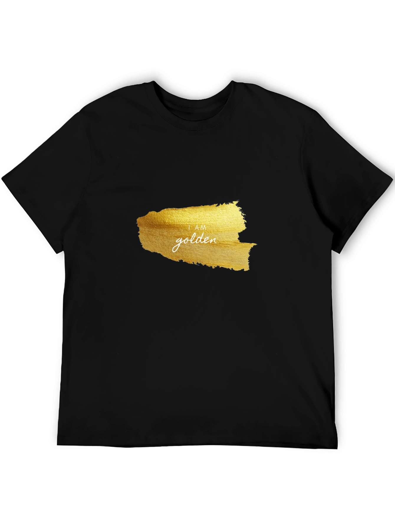 I AM Golden Graphic Black T-Shirt