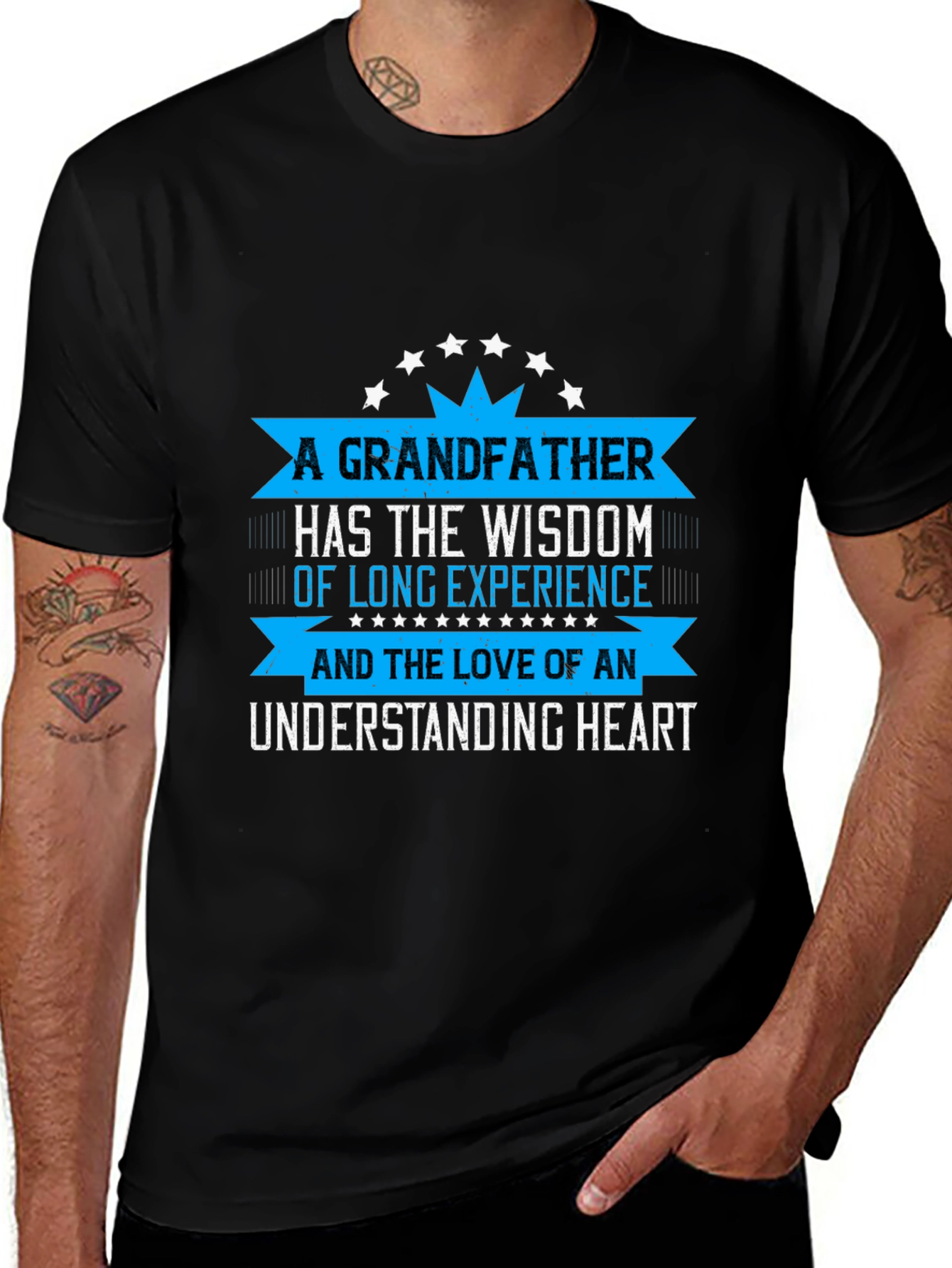 Grandfather Wisdom T-Shirt - Black