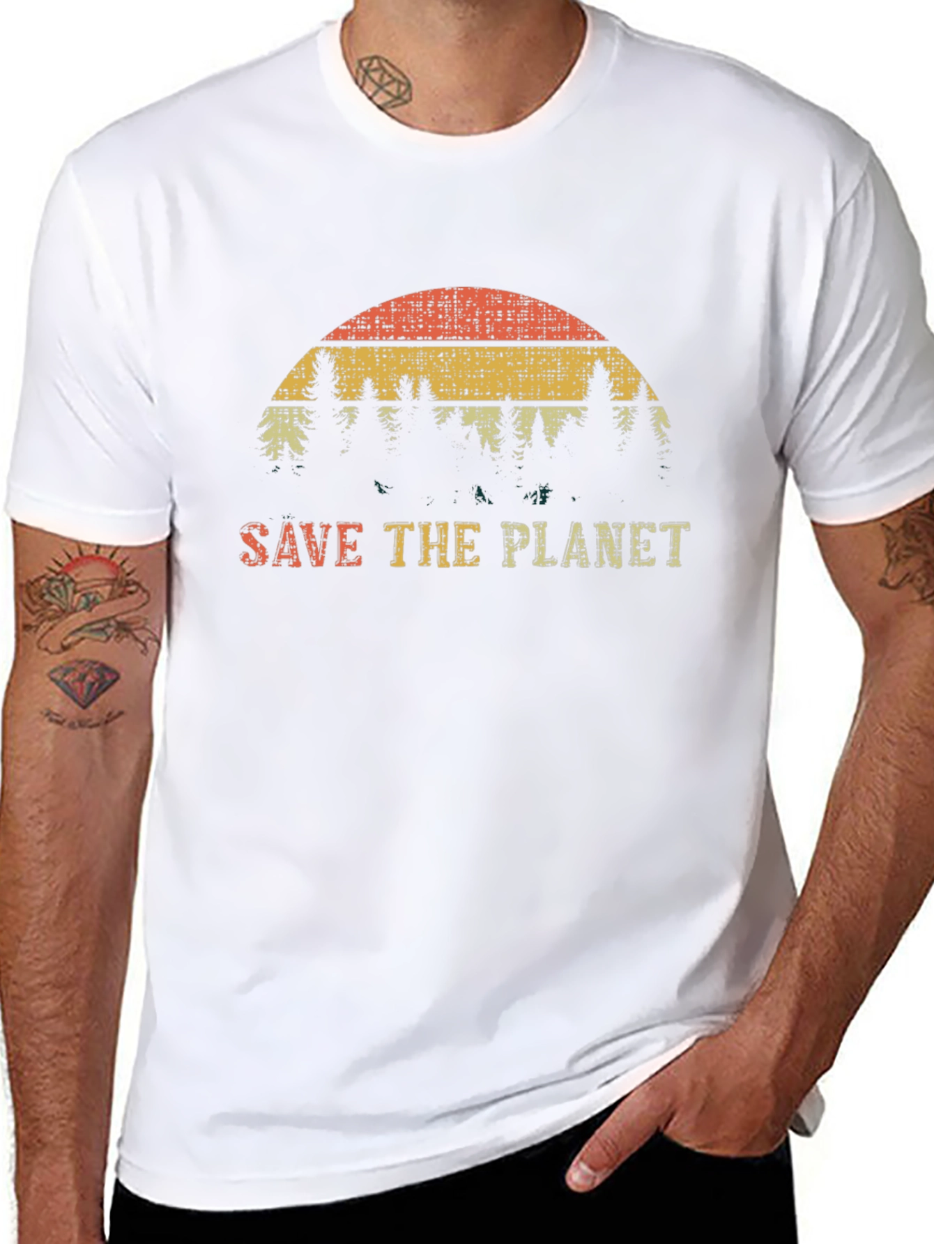 Save the Planet Retro T-Shirt
