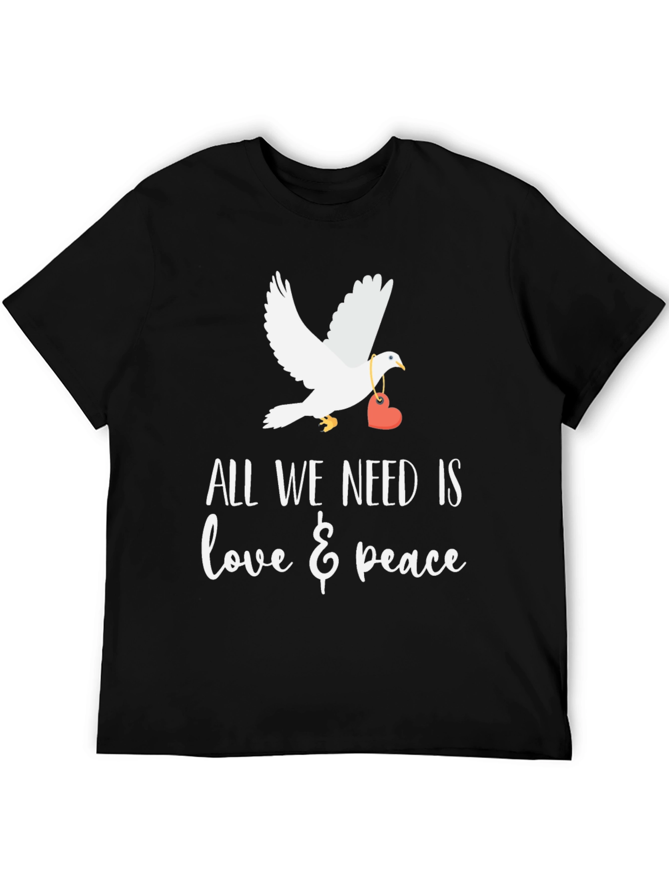 Love & Peace Dove Graphic T-Shirt