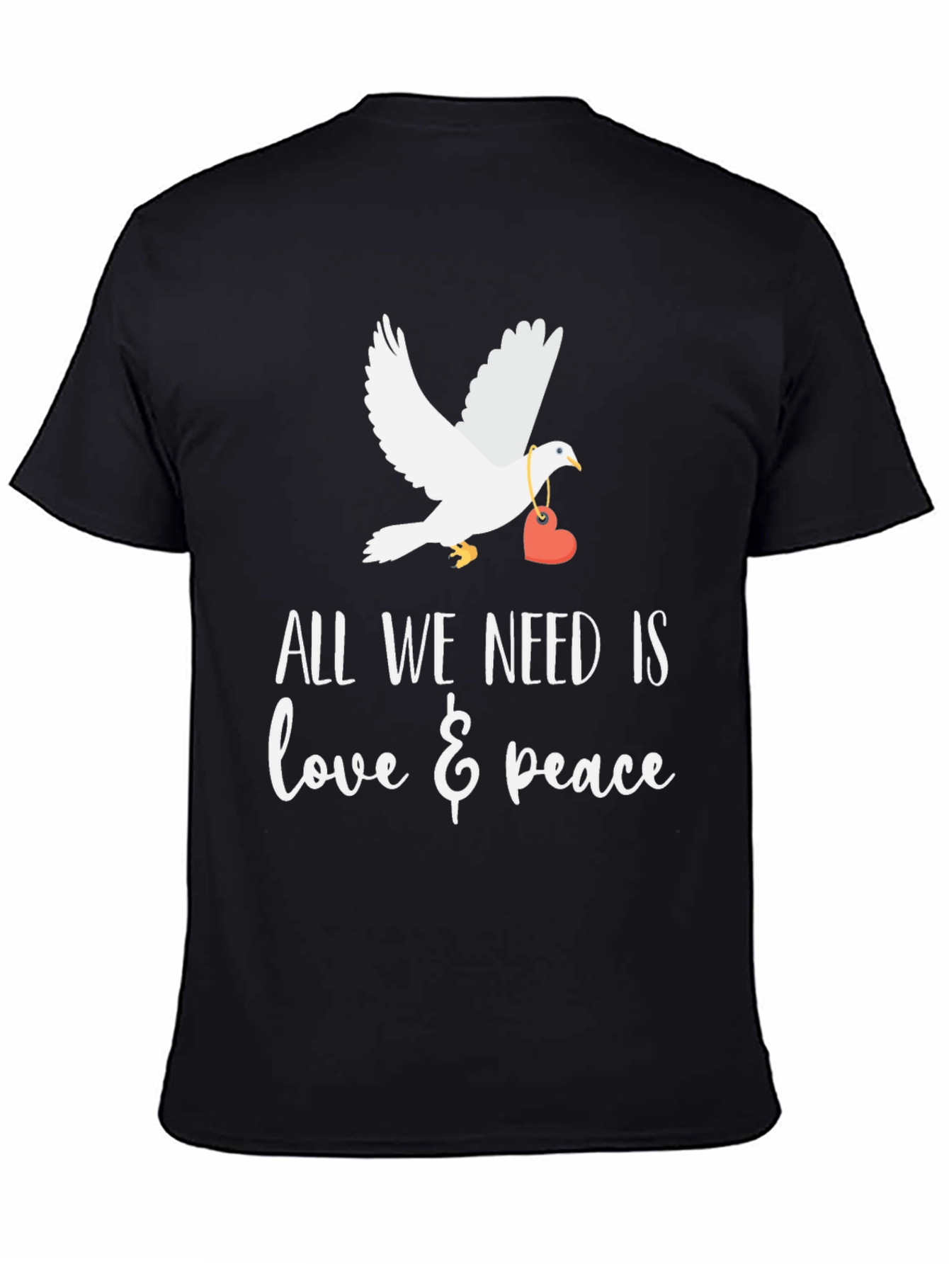Love & Peace Dove Graphic T-Shirt