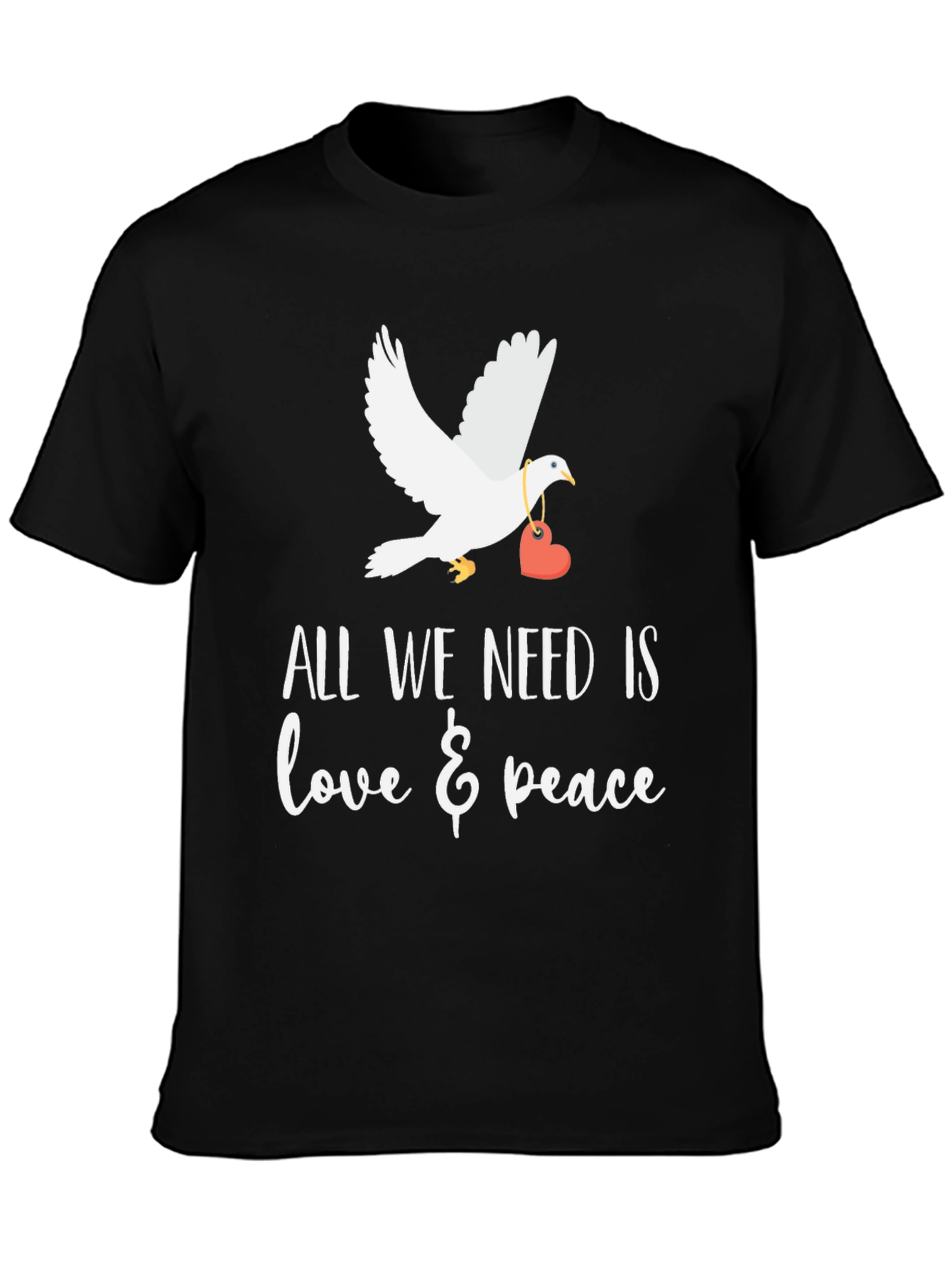 Love & Peace Dove Graphic T-Shirt