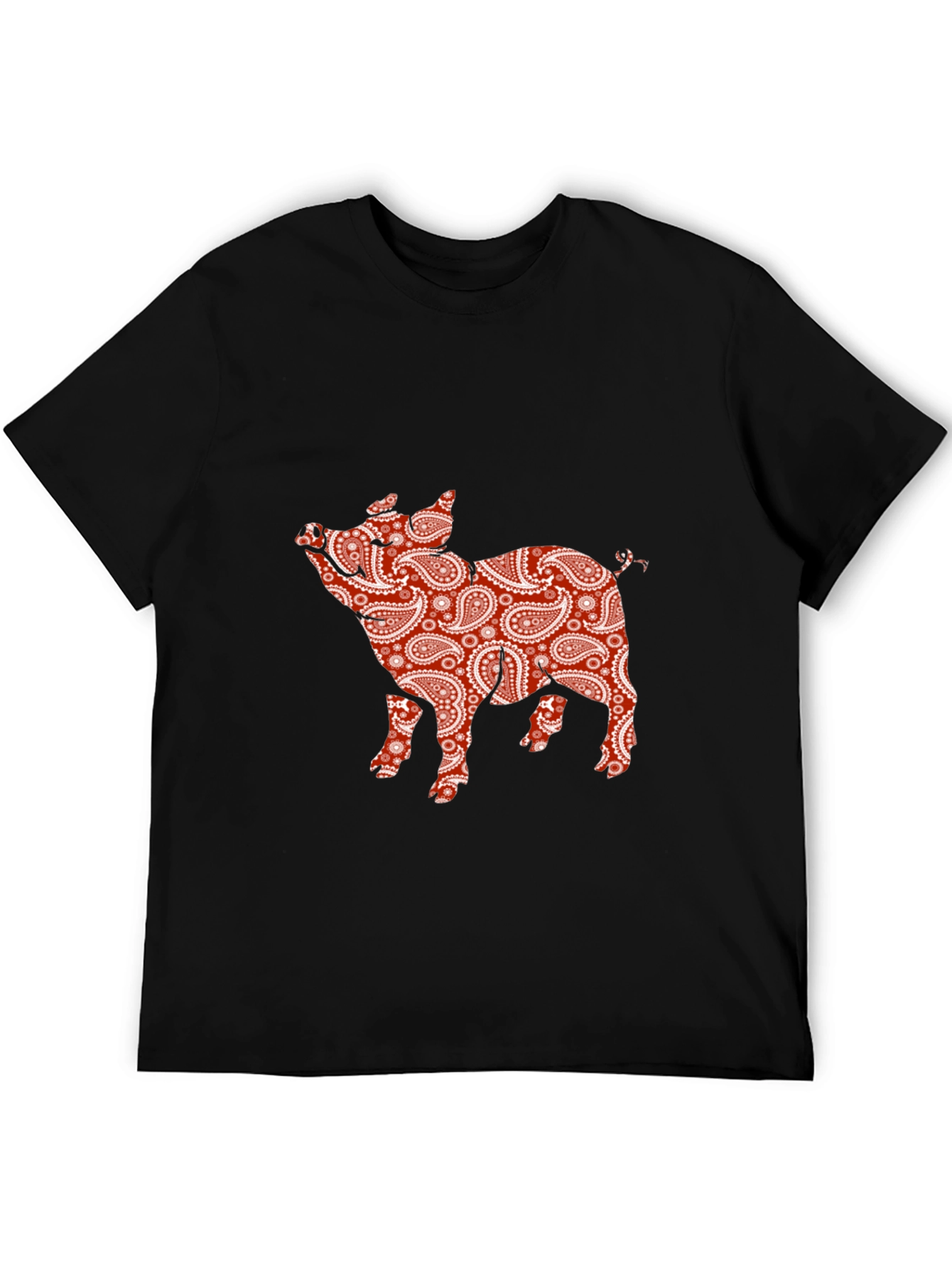 Paisley Pig Print T-Shirt
