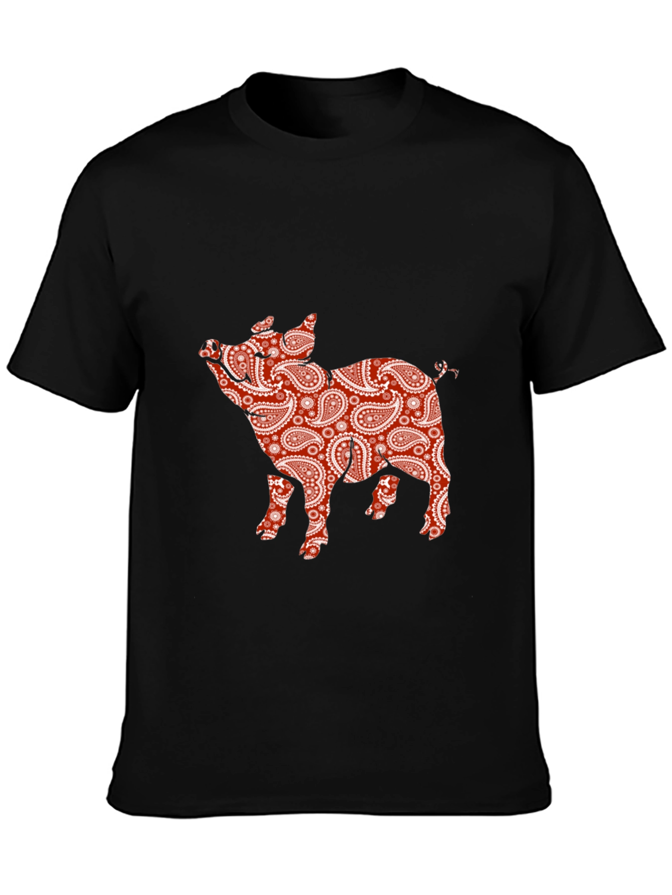 Paisley Pig Print T-Shirt