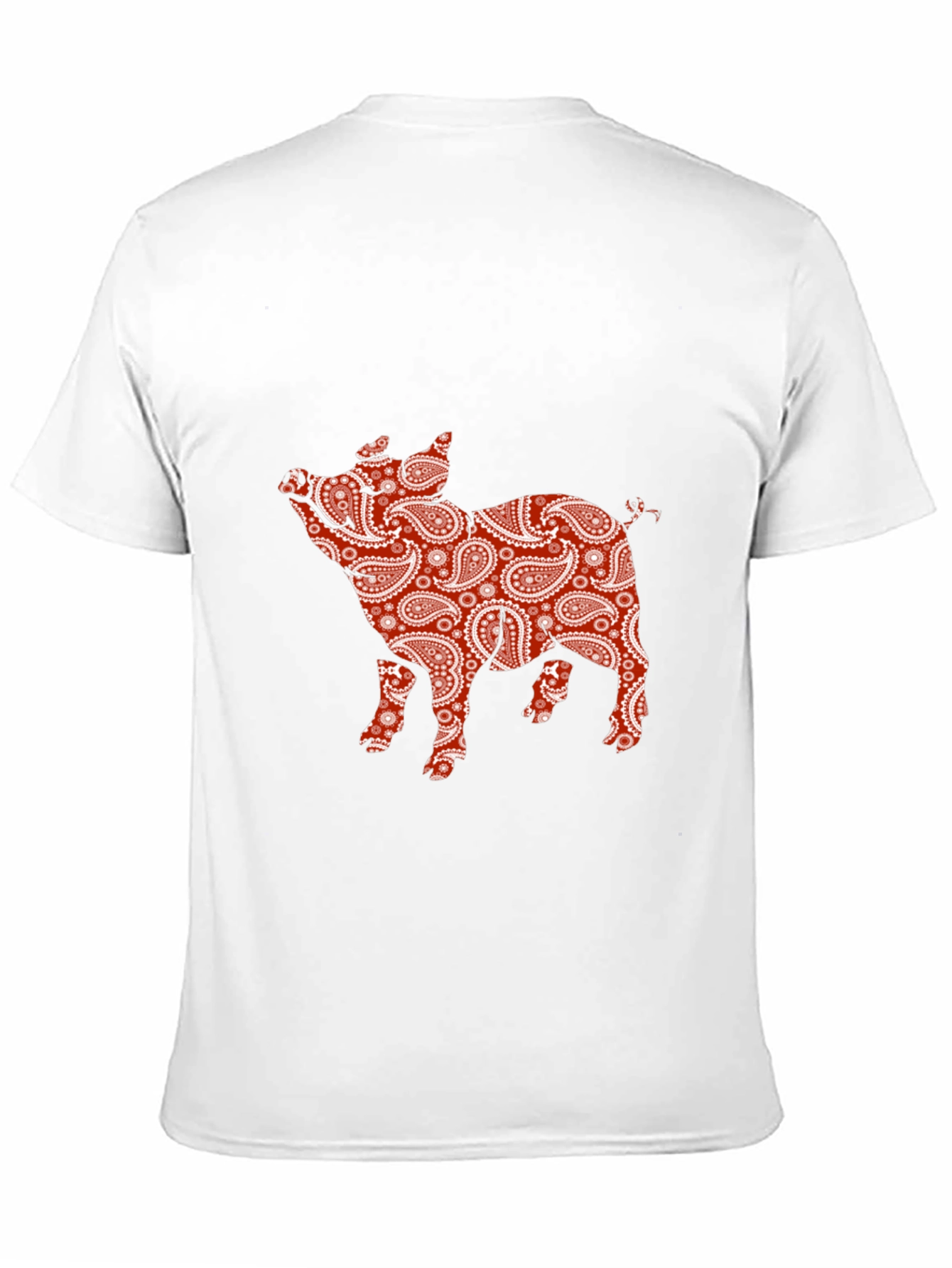Paisley Pig Print T-Shirt