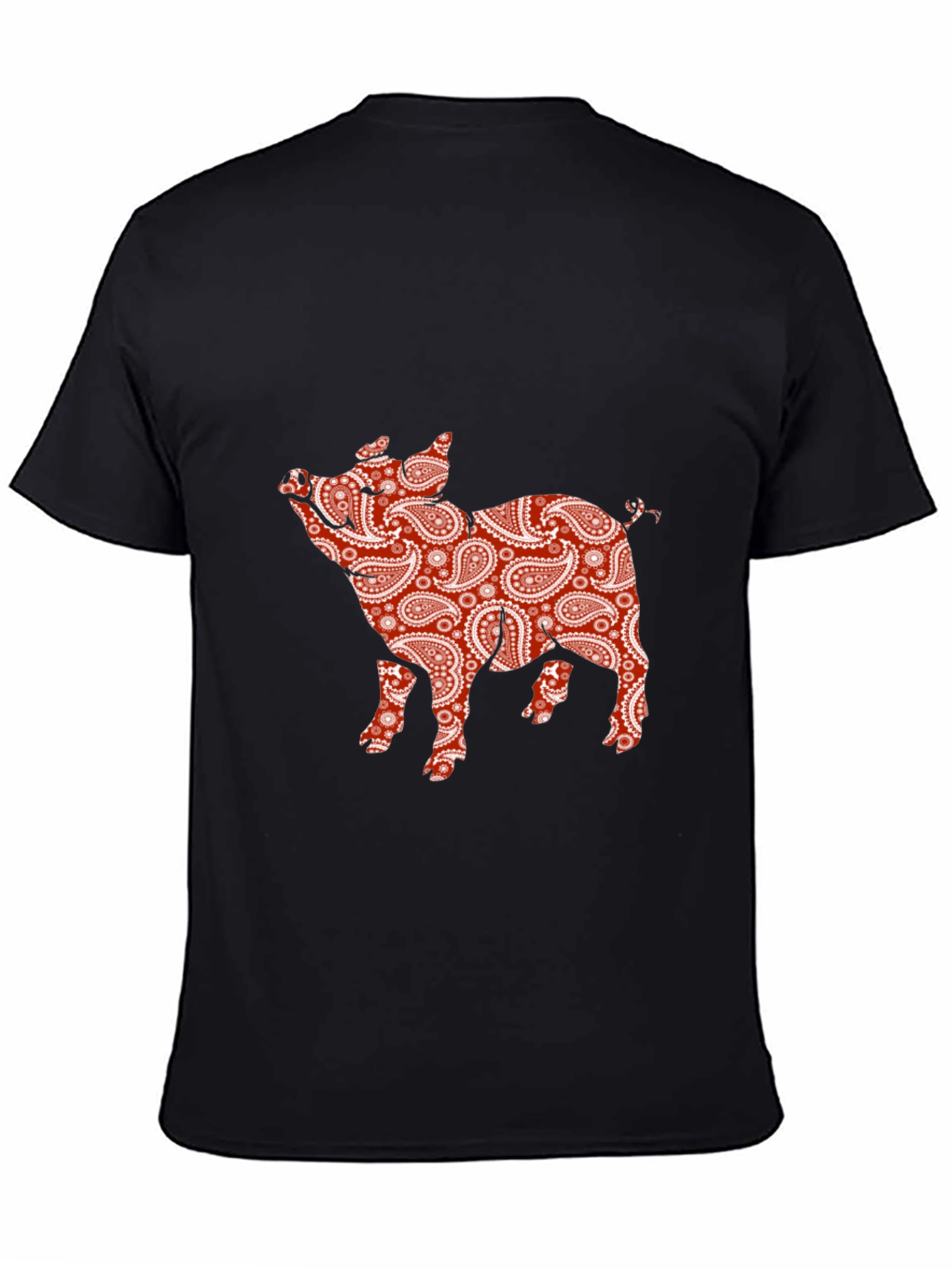 Paisley Pig Print T-Shirt