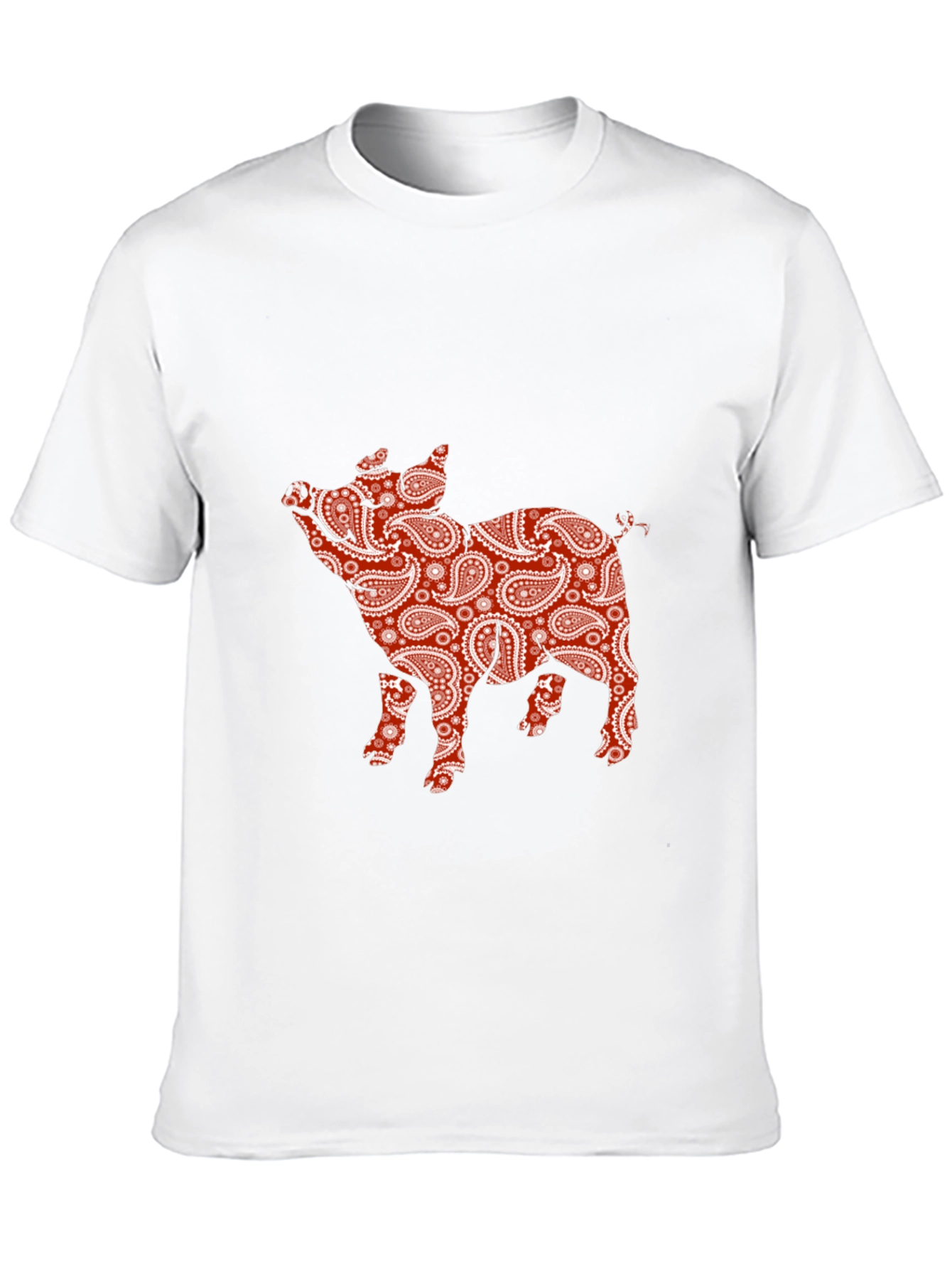 Paisley Pig Print T-Shirt
