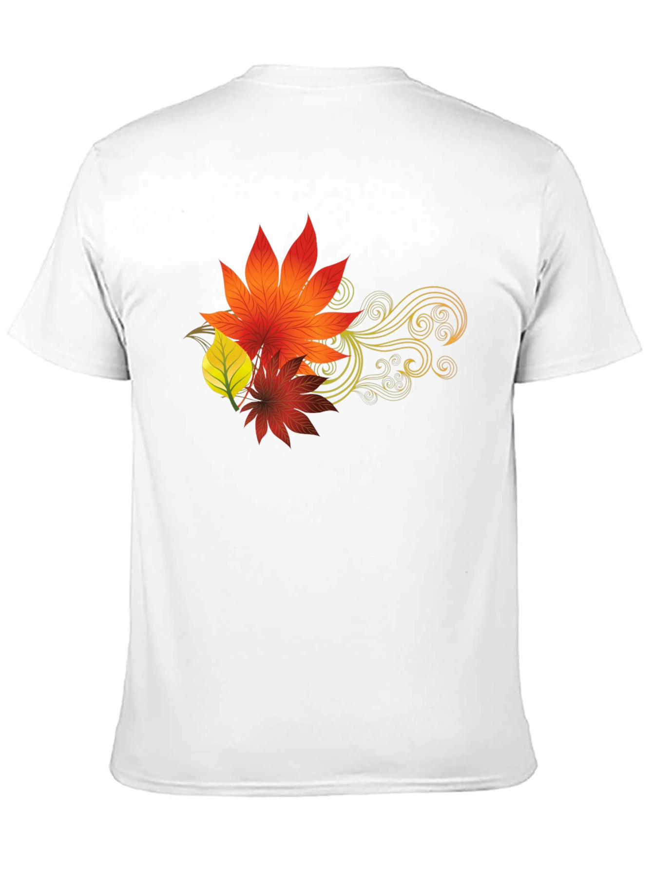Autumn Leaves Graphic Black T-Shirt