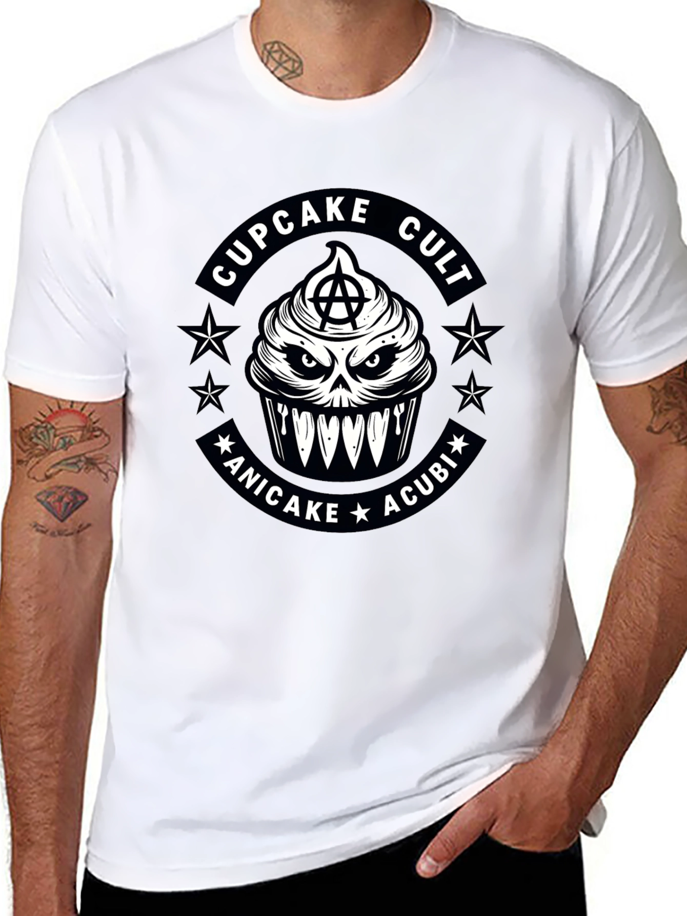 Cupcake Cult T-Shirt - Anarchy Acubi Design