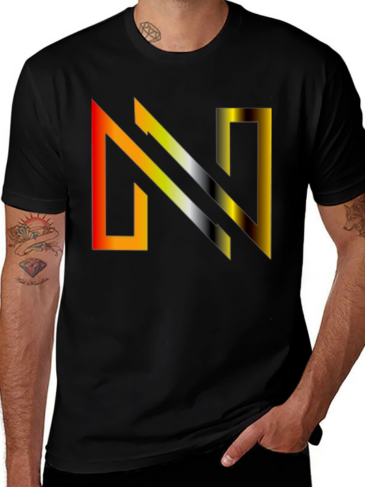 Gradient N Graphic Tee - Modern Style