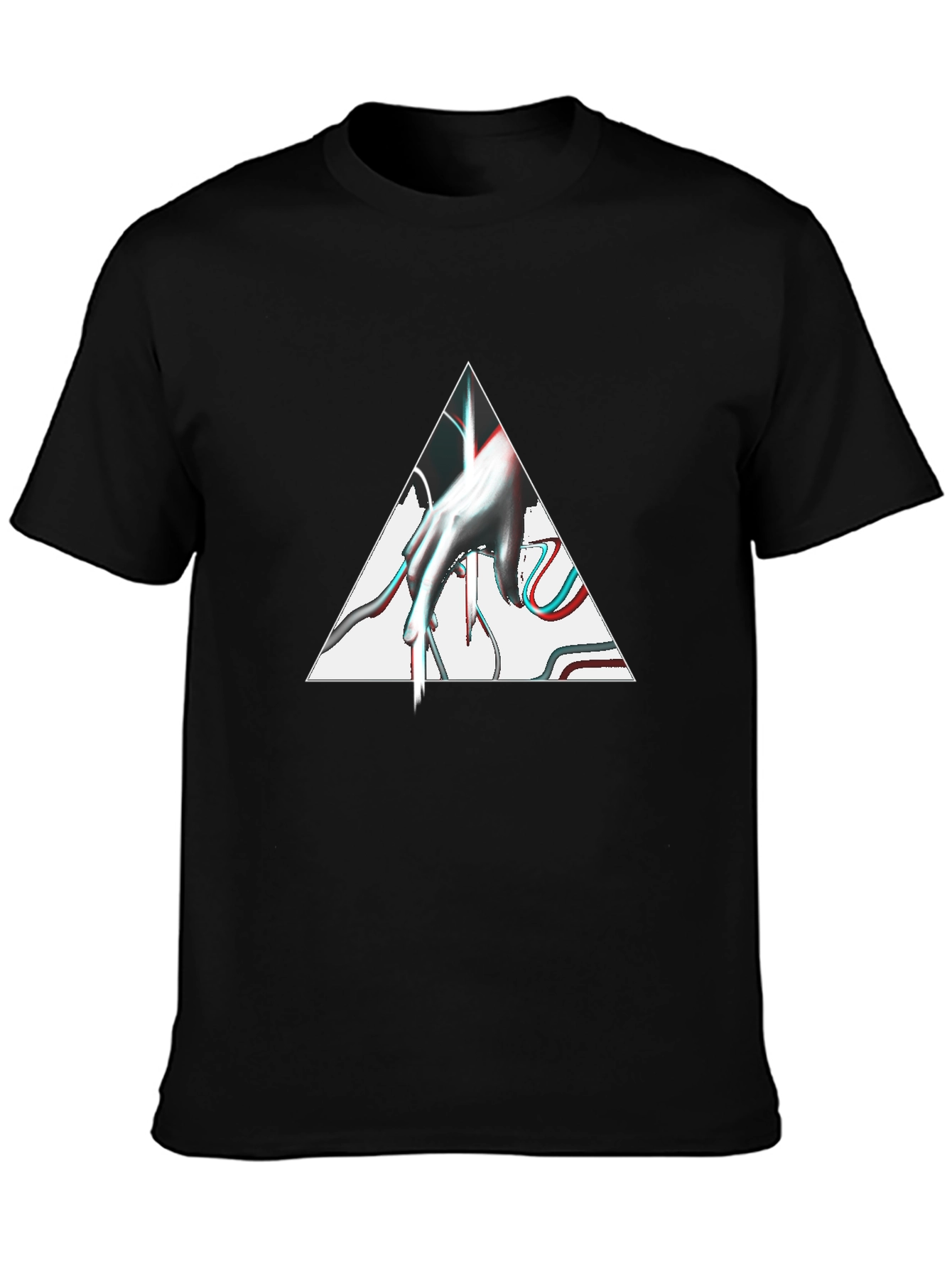 Abstract Hand Triangle Graphic Tee