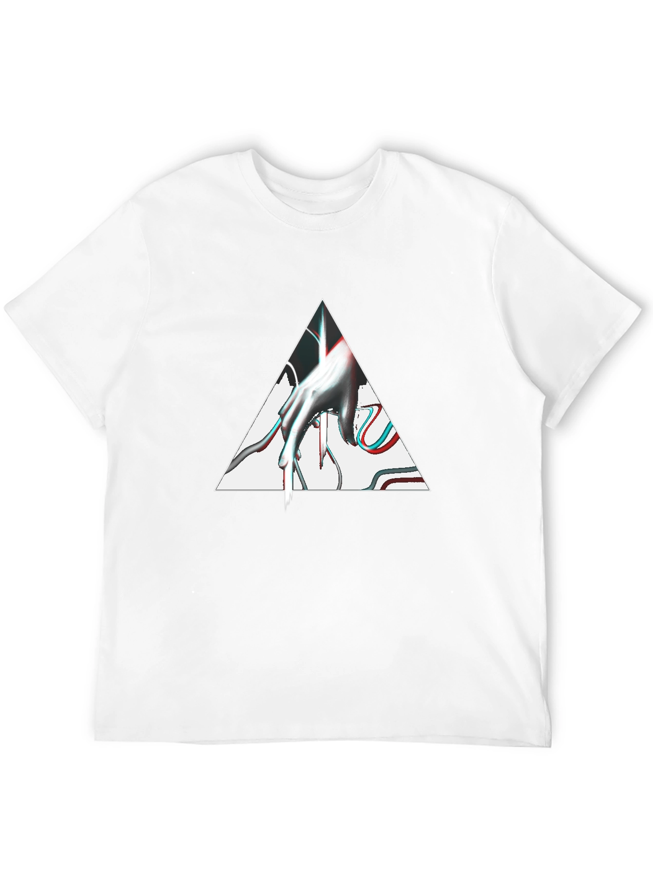 Abstract Hand Triangle Graphic Tee