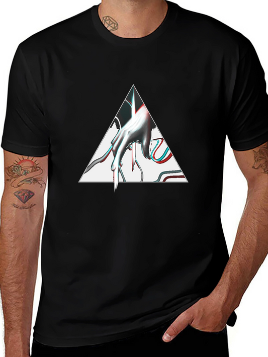 Abstract Hand Triangle Graphic Tee