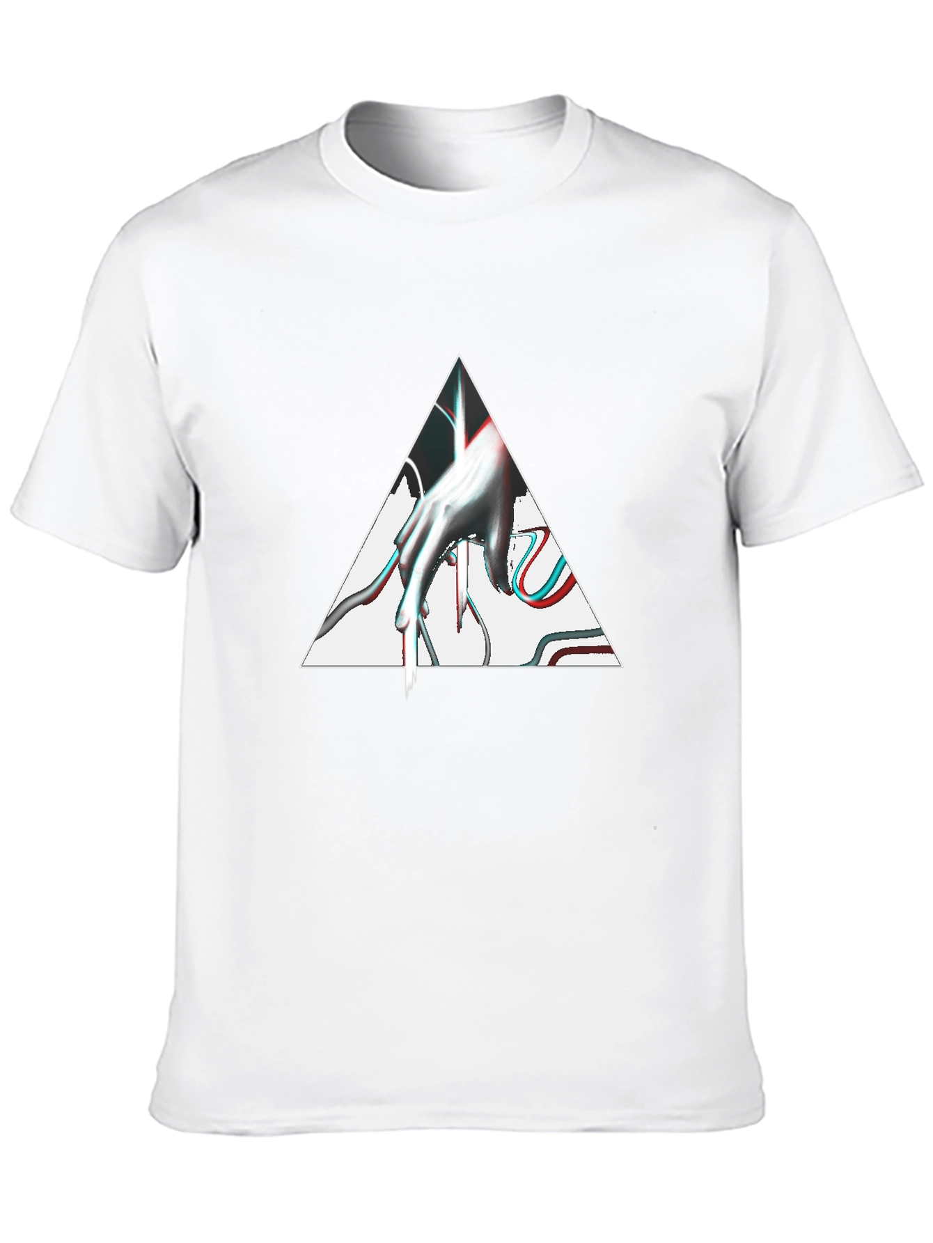 Abstract Hand Triangle Graphic Tee