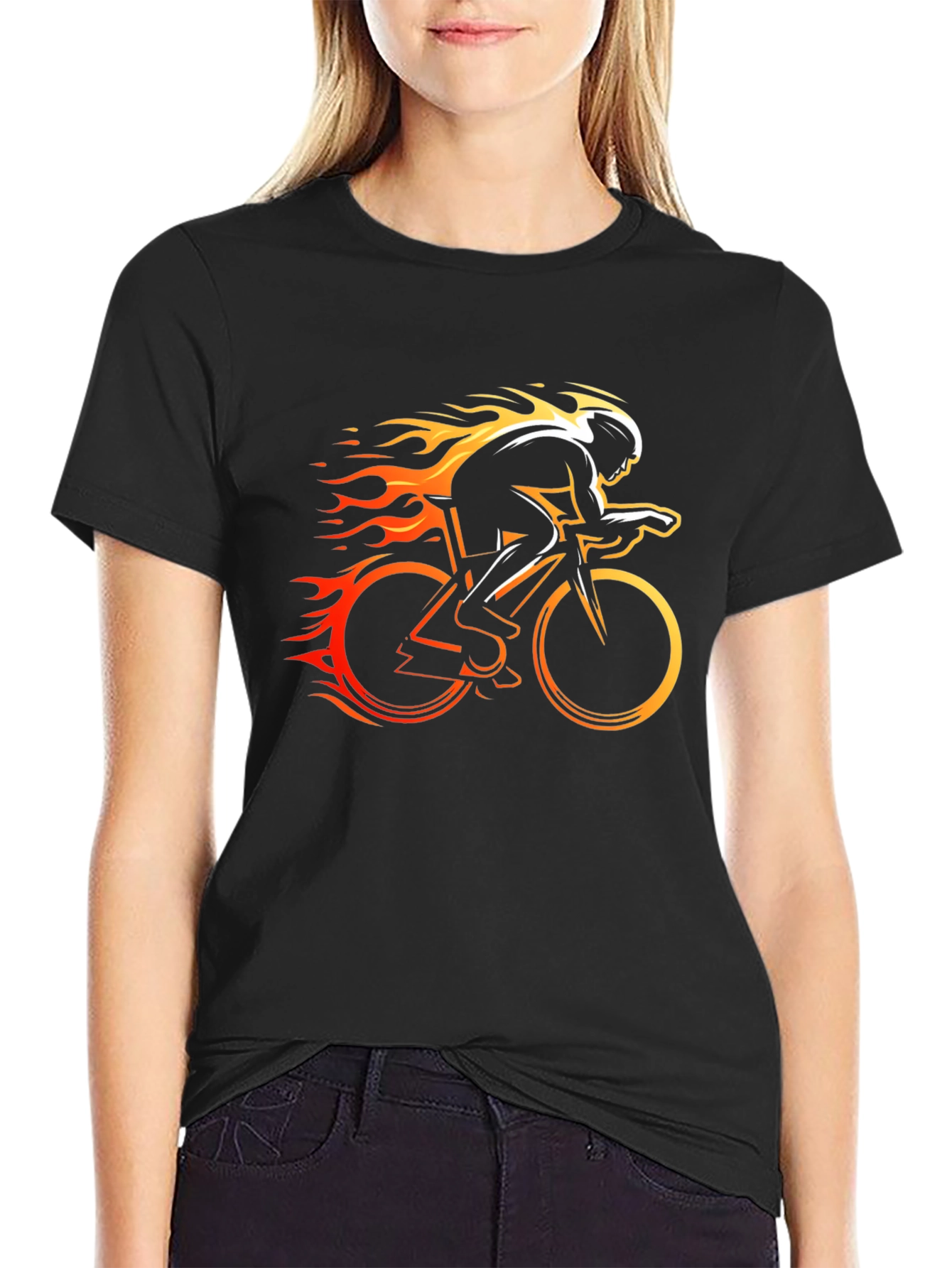 Burning Speed Cycling T-Shirt - Black