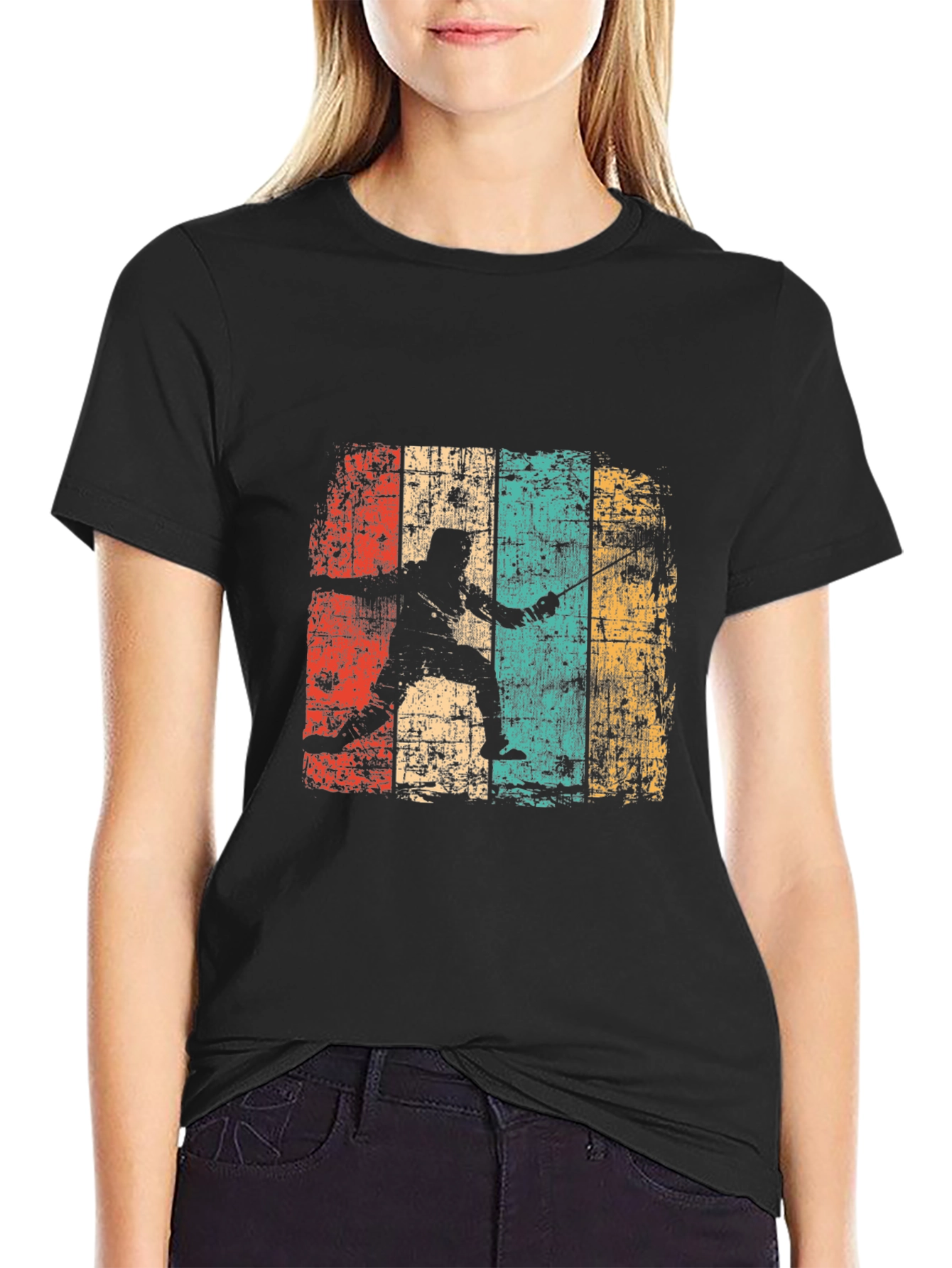 Retro Fencing Silhouette T-Shirt