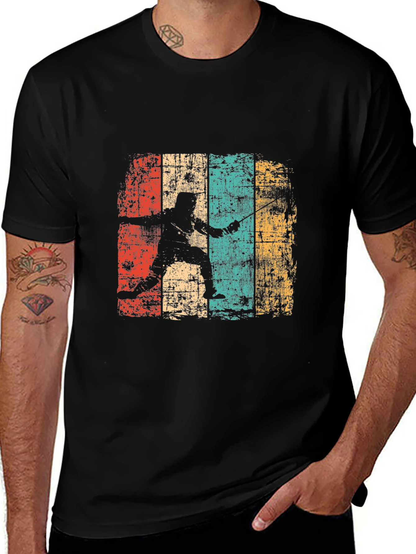 Retro Fencing Silhouette T-Shirt