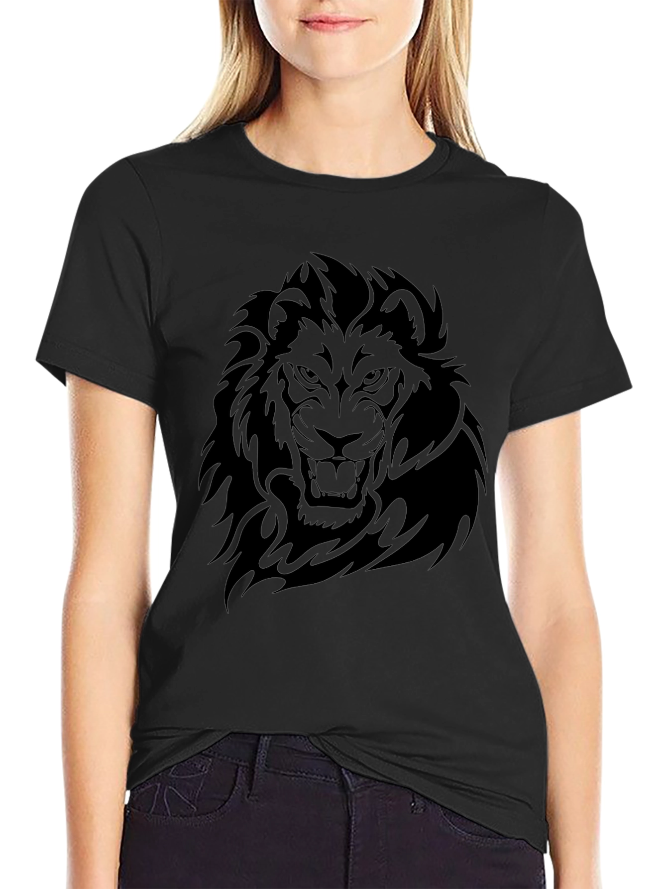 Black Lion Graphic Tee - Mens Fashion