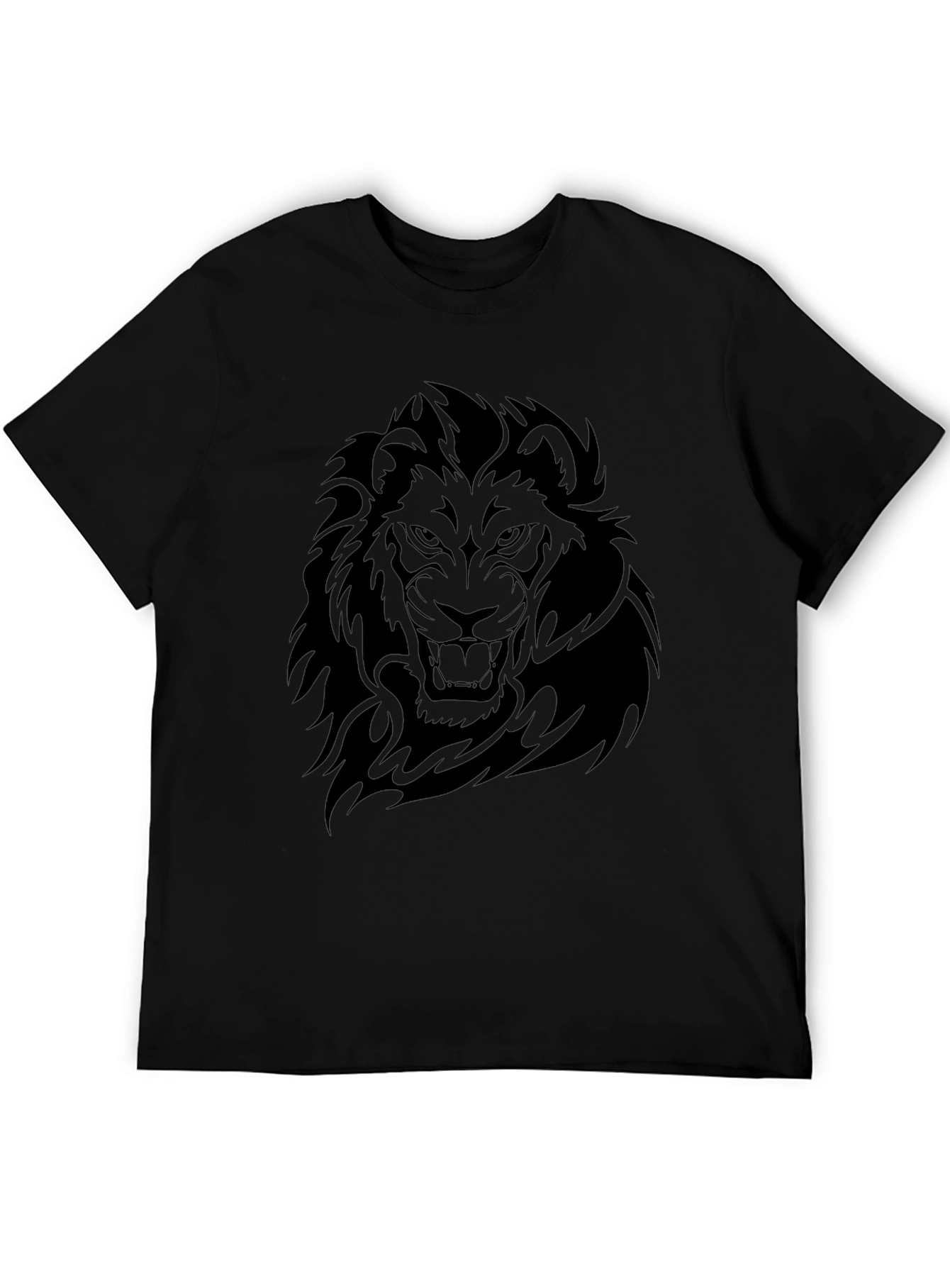 Black Lion Graphic Tee - Mens Fashion