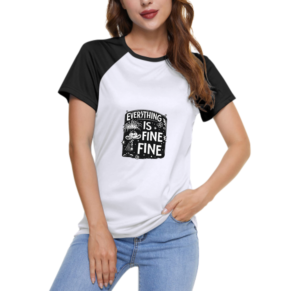 Everything Is Fine Funny Graphic Tee, Retro Cartoon Aesthetic Shirt, Chaos Mood Humor T-Shirt, Vintage Comic Style Casual Top, Sarcastic Everyday Streetwear Tee(z754)
