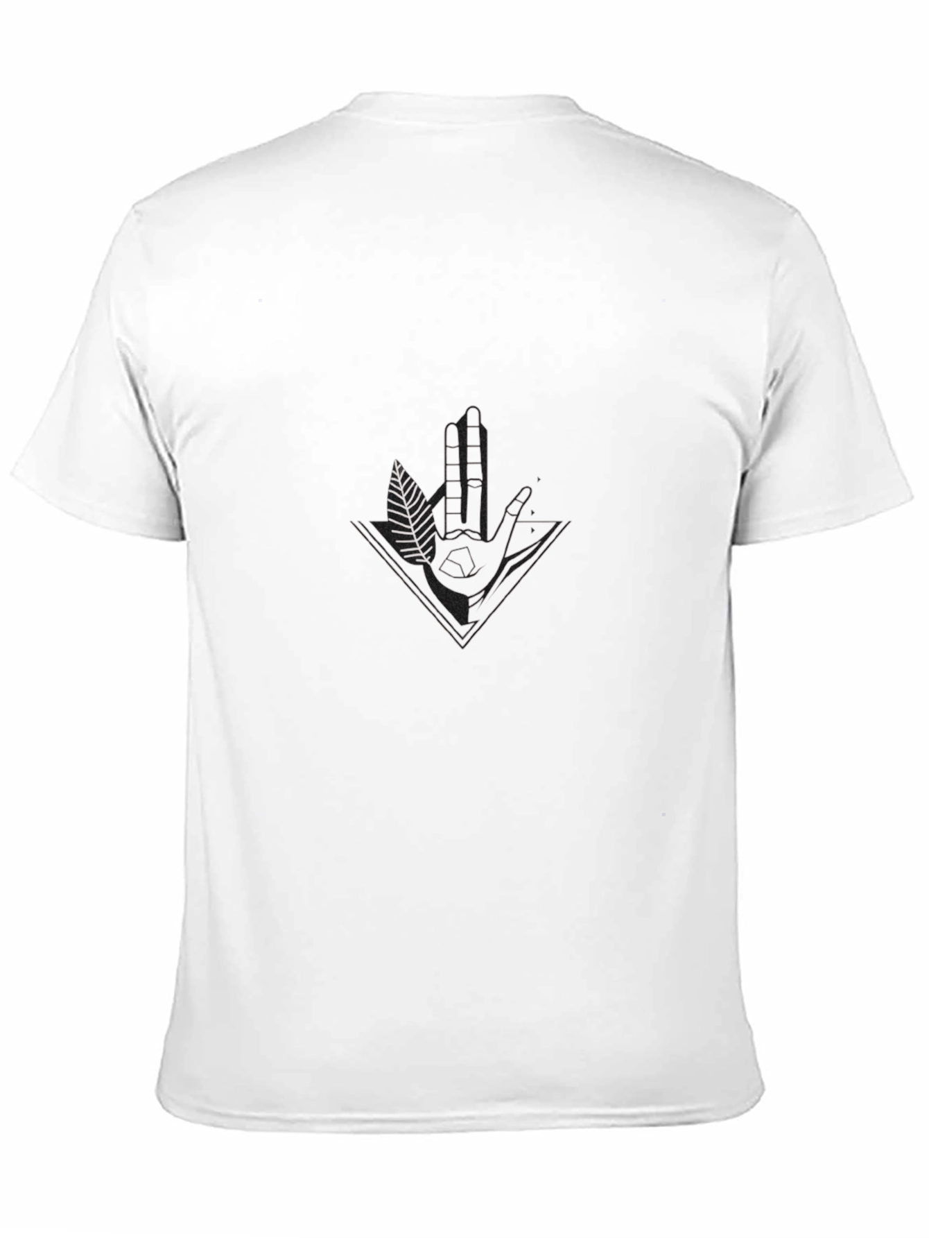 Mens Black Graphic Tee - Modern Print