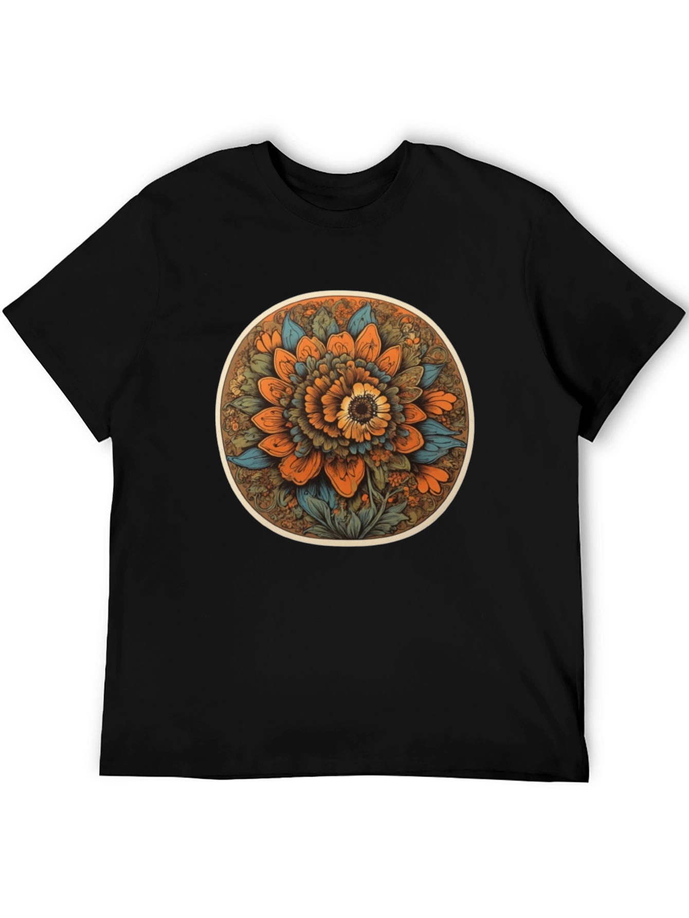 Floral Mandala T-Shirt - Artistic Print