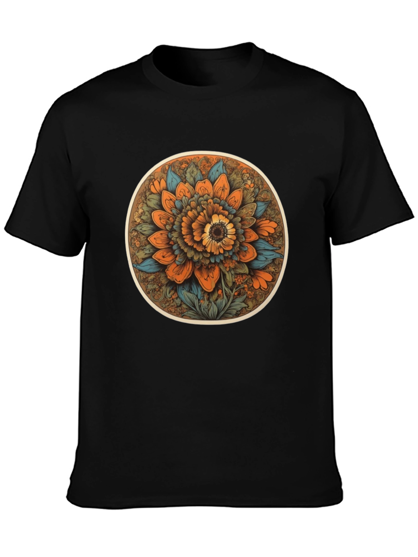 Floral Mandala T-Shirt - Artistic Print