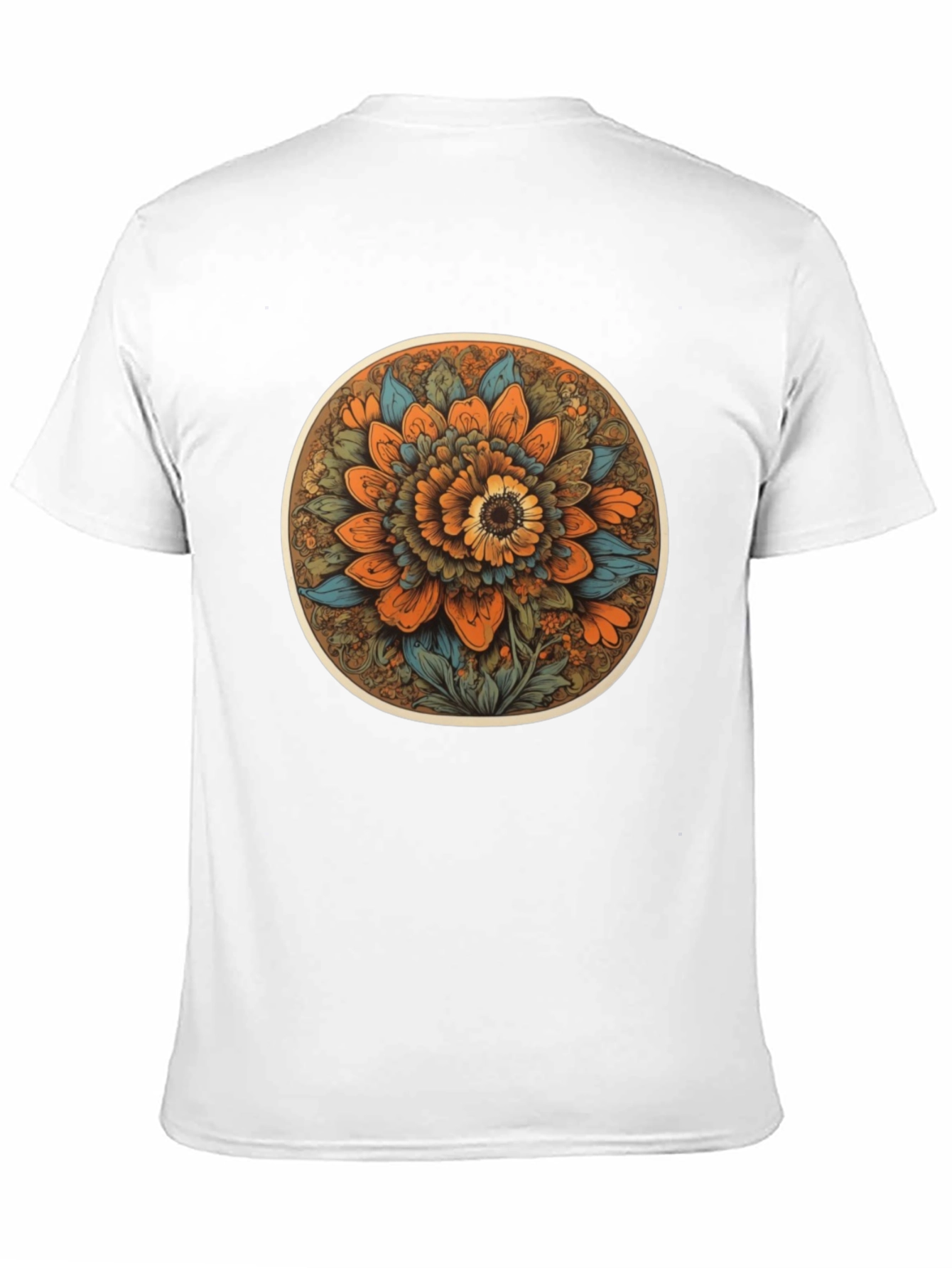 Floral Mandala T-Shirt - Artistic Print