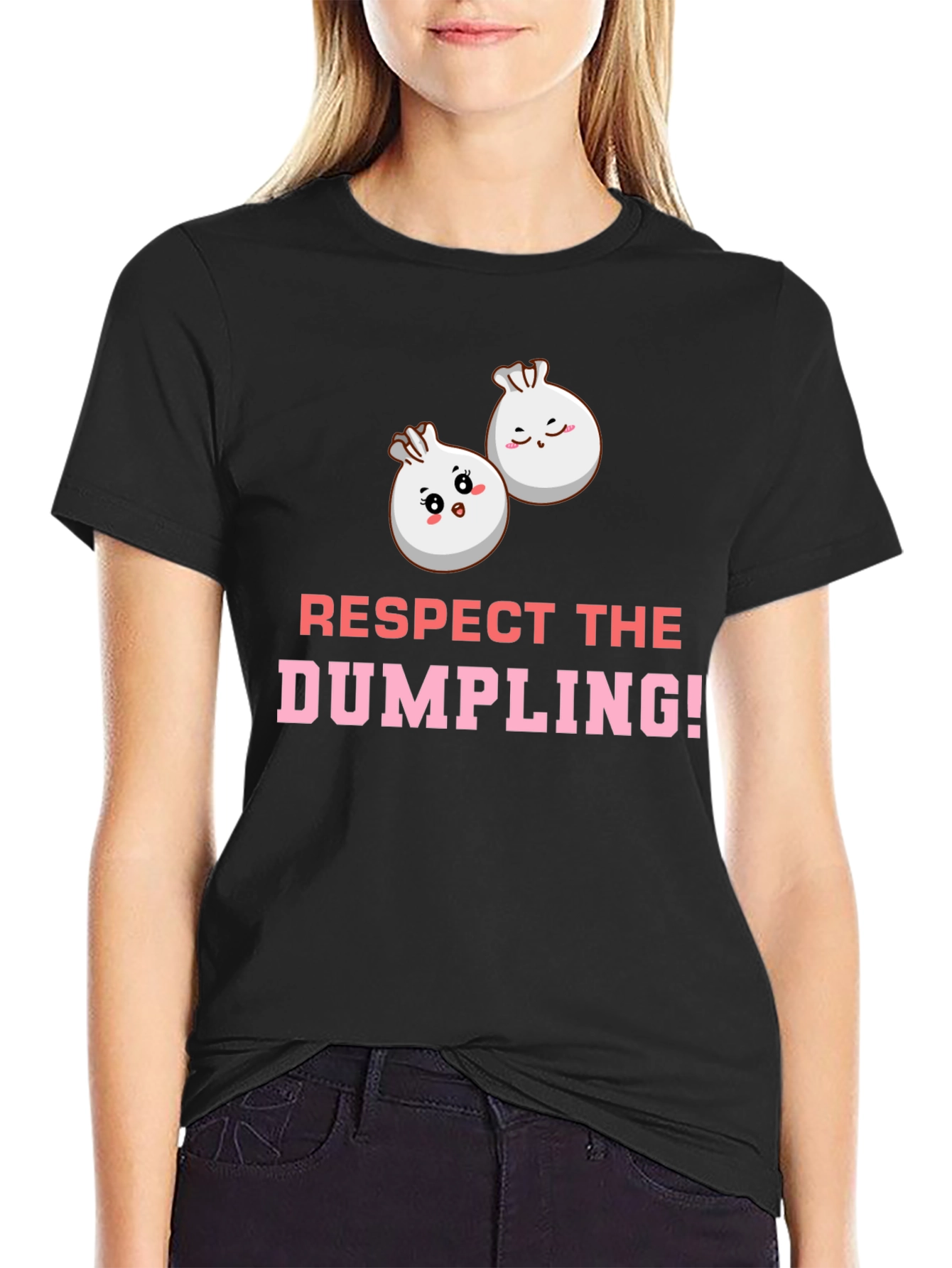 Respect the Dumpling! Black Graphic Tee