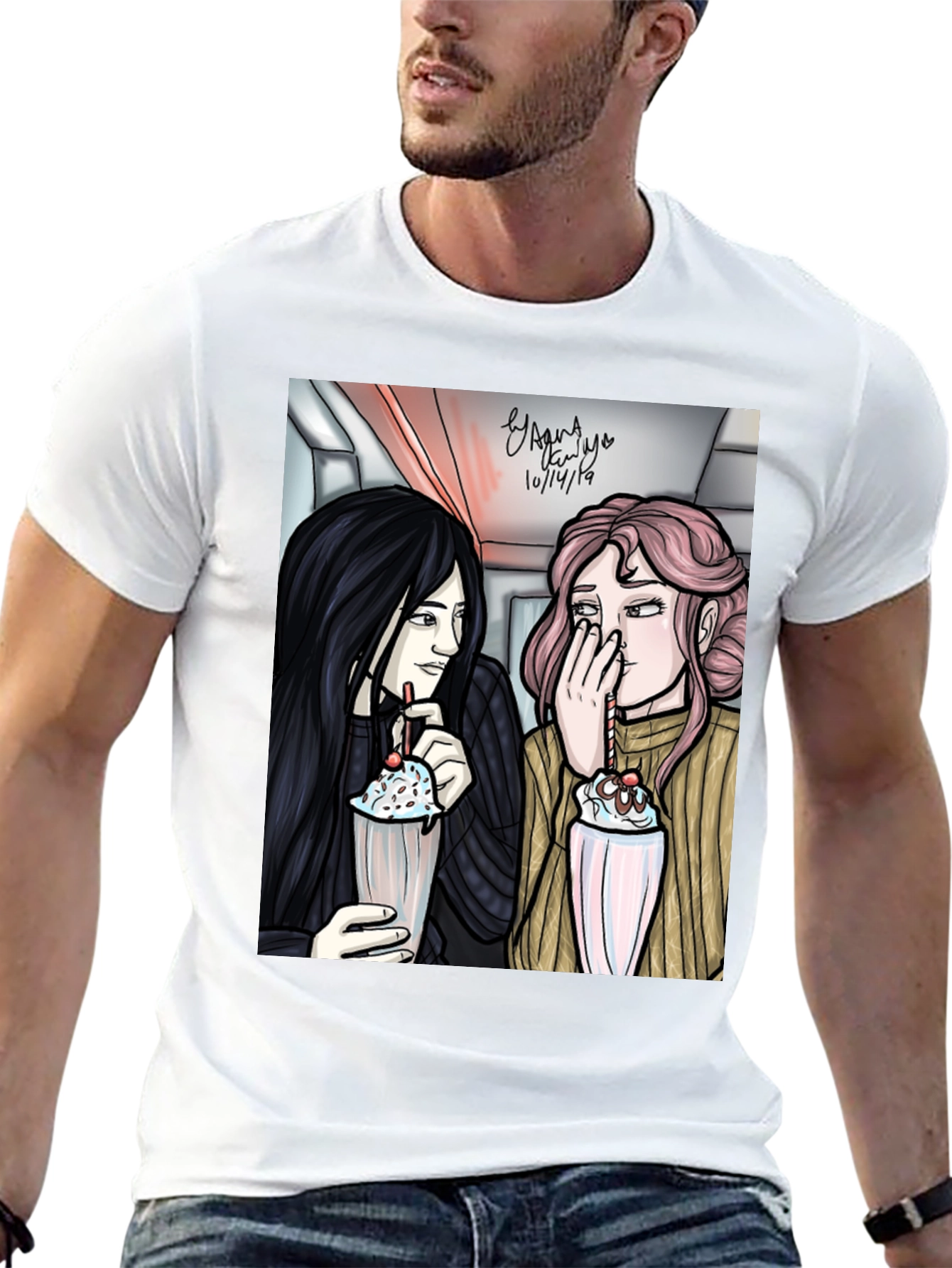Cartoon Graphic Tee - Milkshake