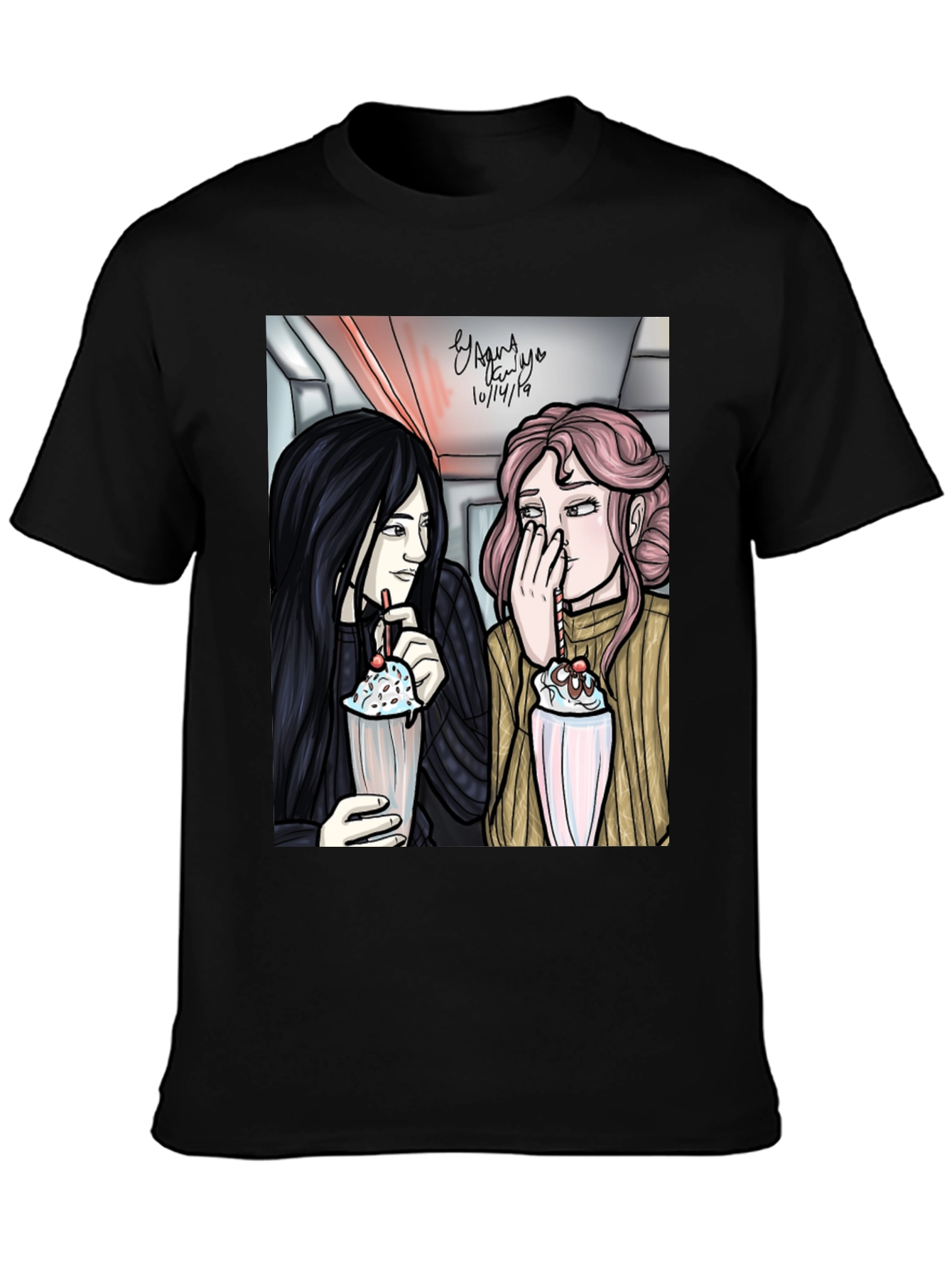 Cartoon Graphic Tee - Milkshake