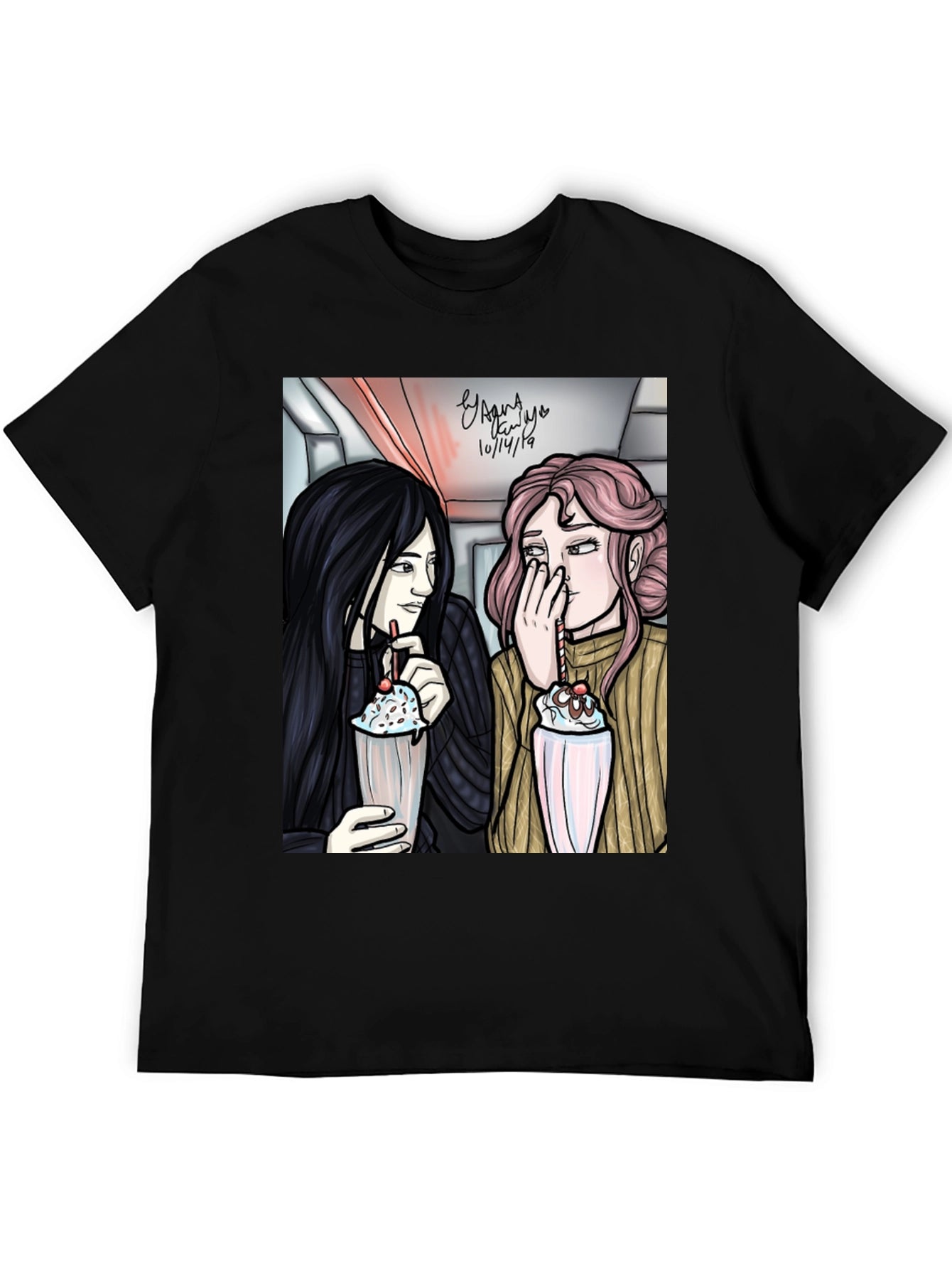 Cartoon Graphic Tee - Milkshake