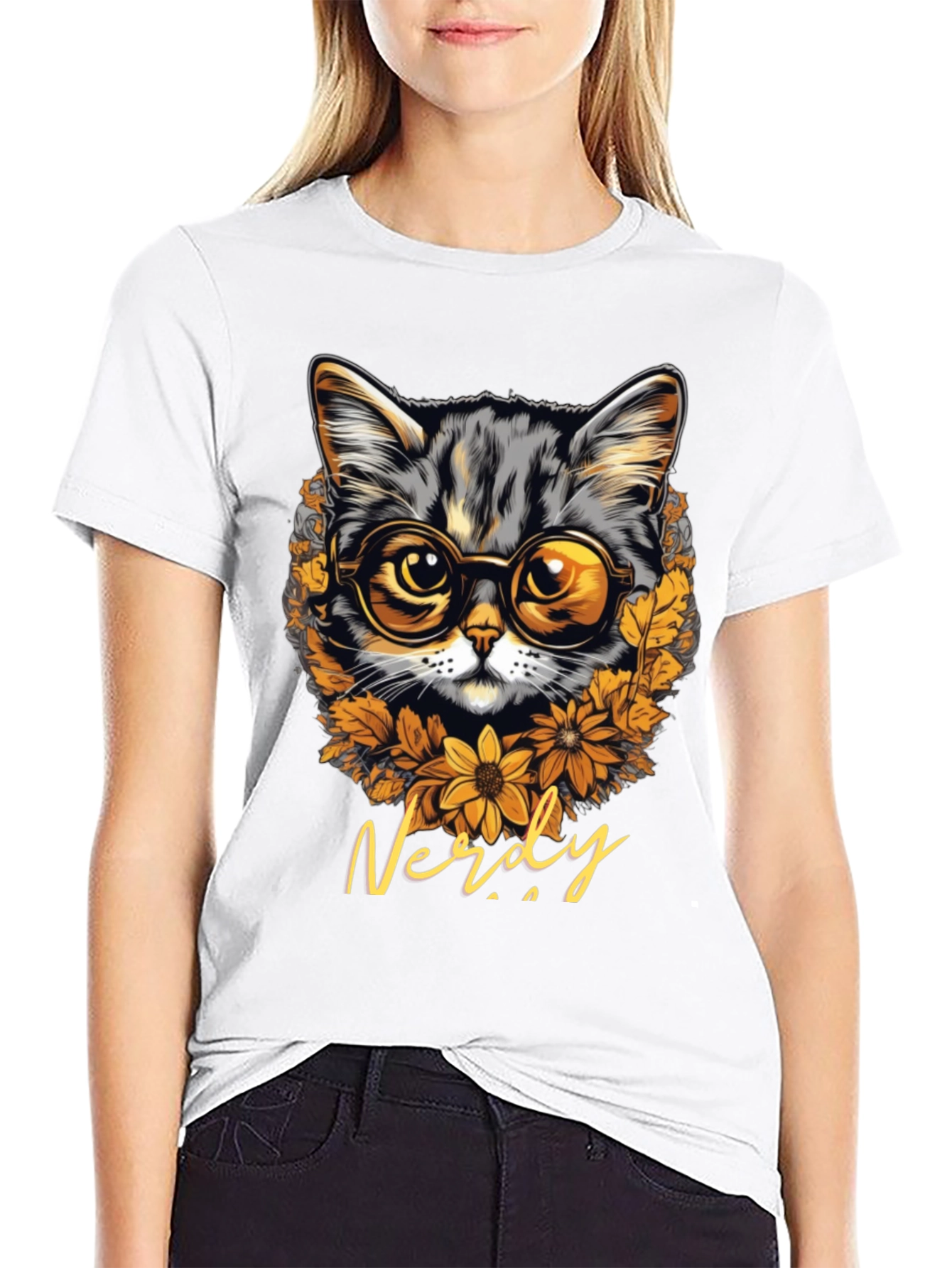Nerdy Cat T-Shirt: Bookish Feline Style