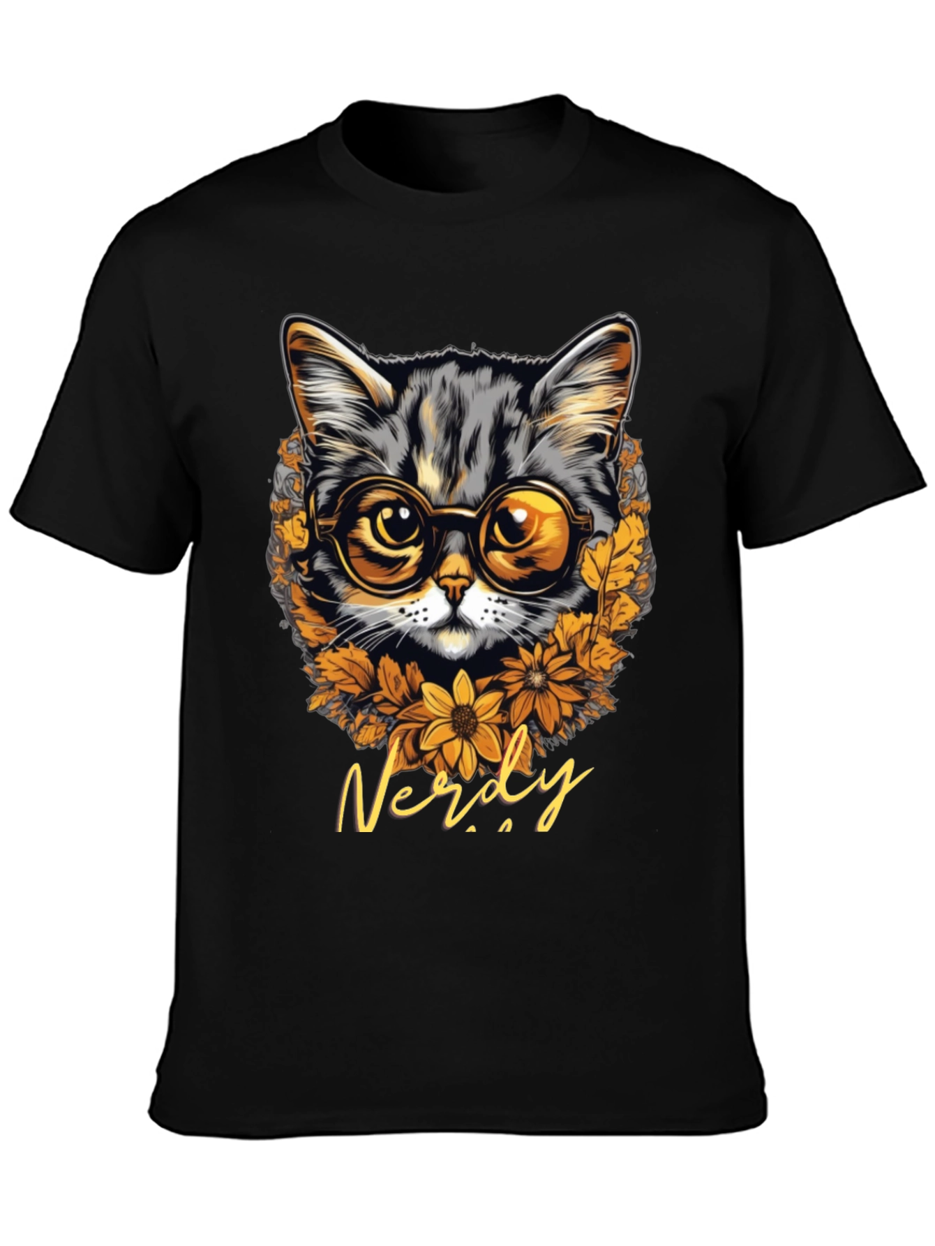 Nerdy Cat T-Shirt: Bookish Feline Style