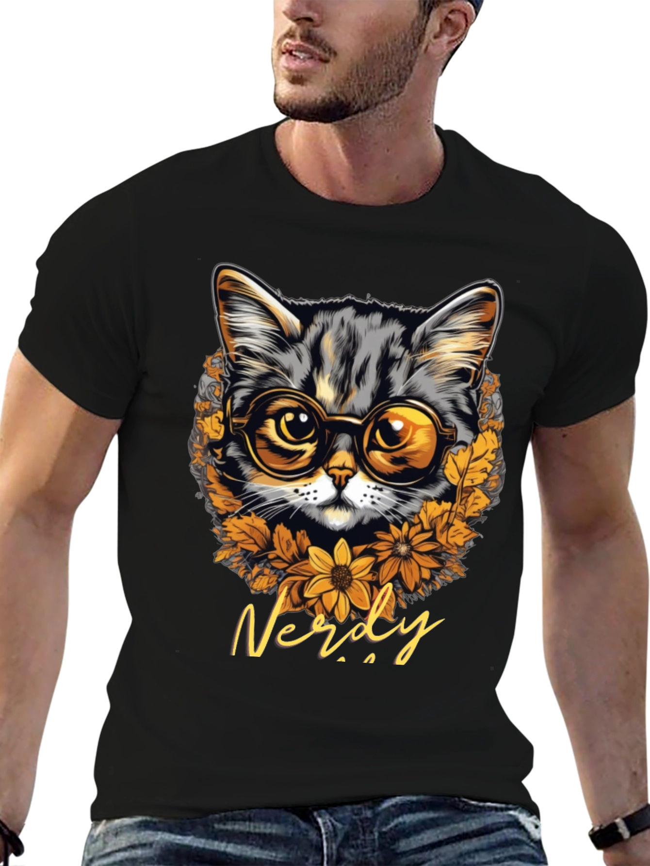 Nerdy Cat T-Shirt: Bookish Feline Style