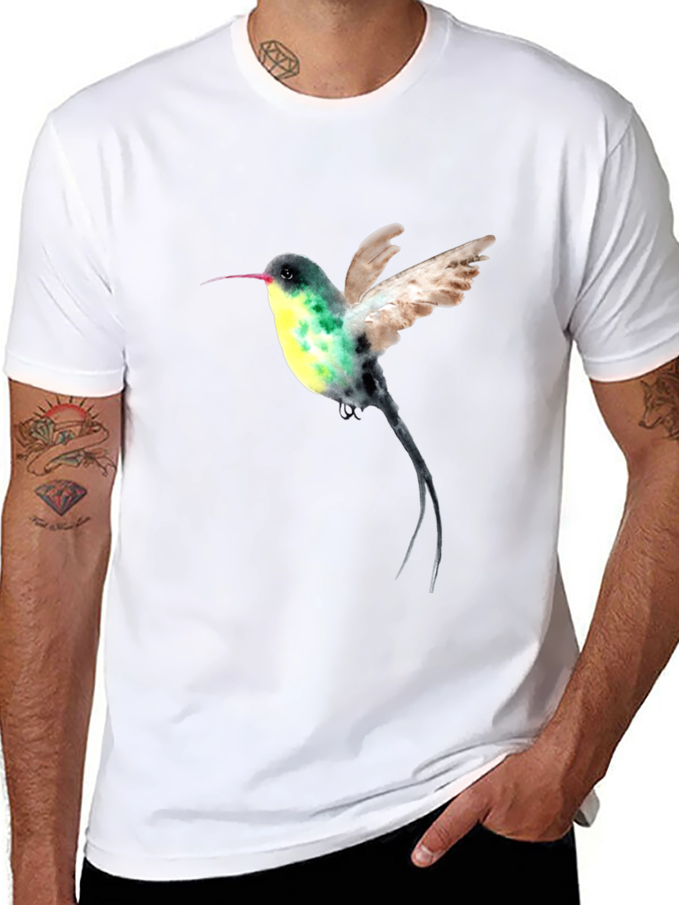 Hummingbird Graphic Black T-Shirt