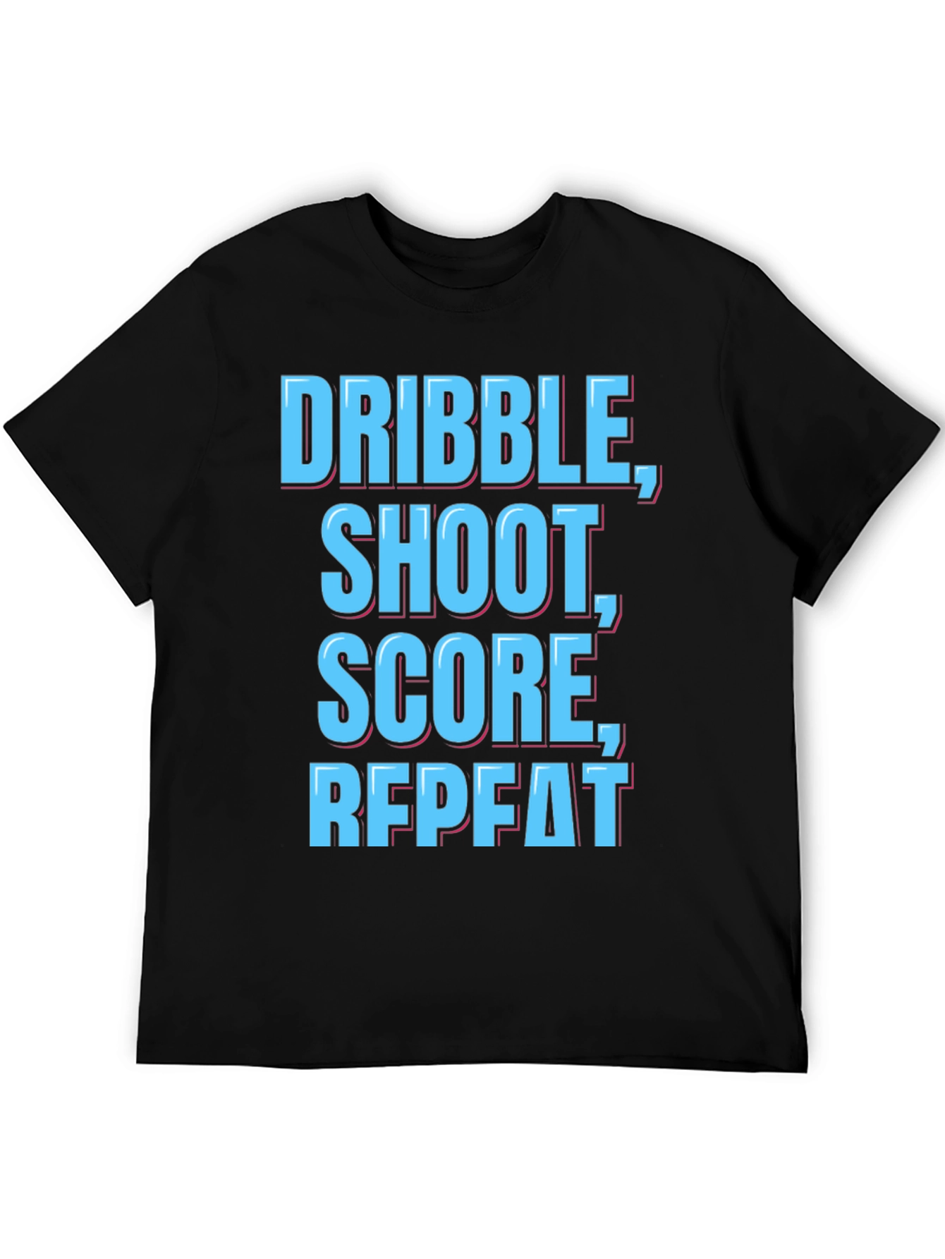Dribble Shoot Score Repeat Black T-Shirt
