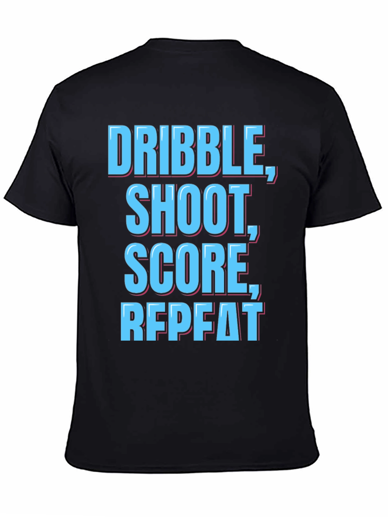 Dribble Shoot Score Repeat Black T-Shirt