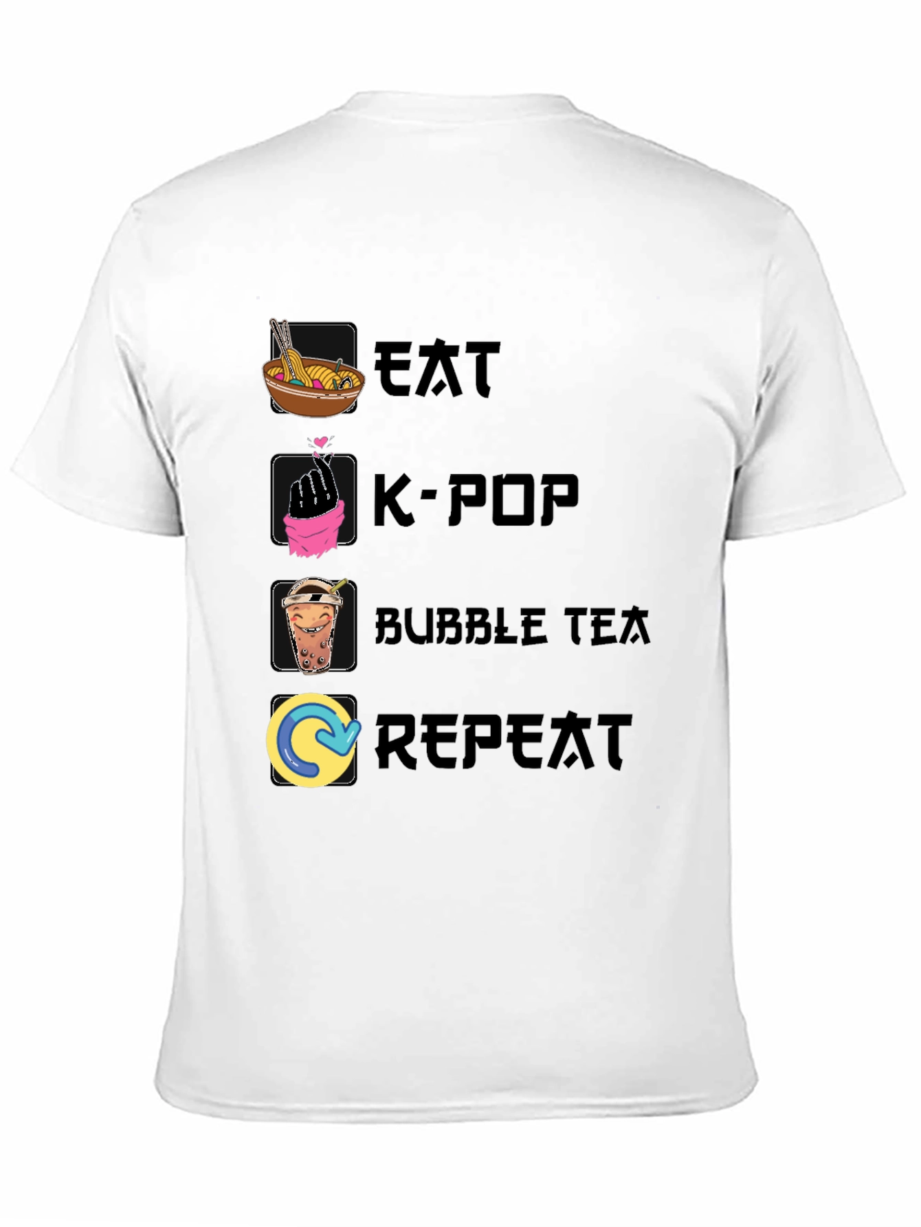 Eat K-Pop Bubble Tea Repeat T-Shirt