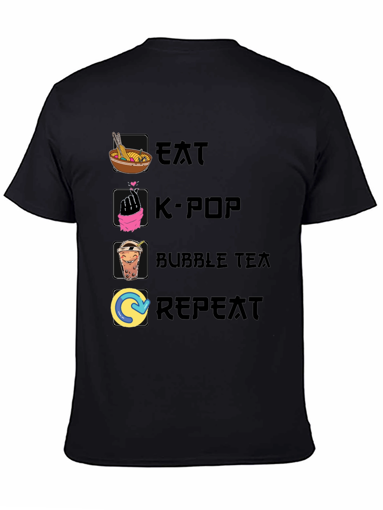 Eat K-Pop Bubble Tea Repeat T-Shirt
