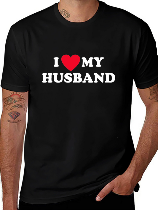 I Heart My Husband Tee - Black