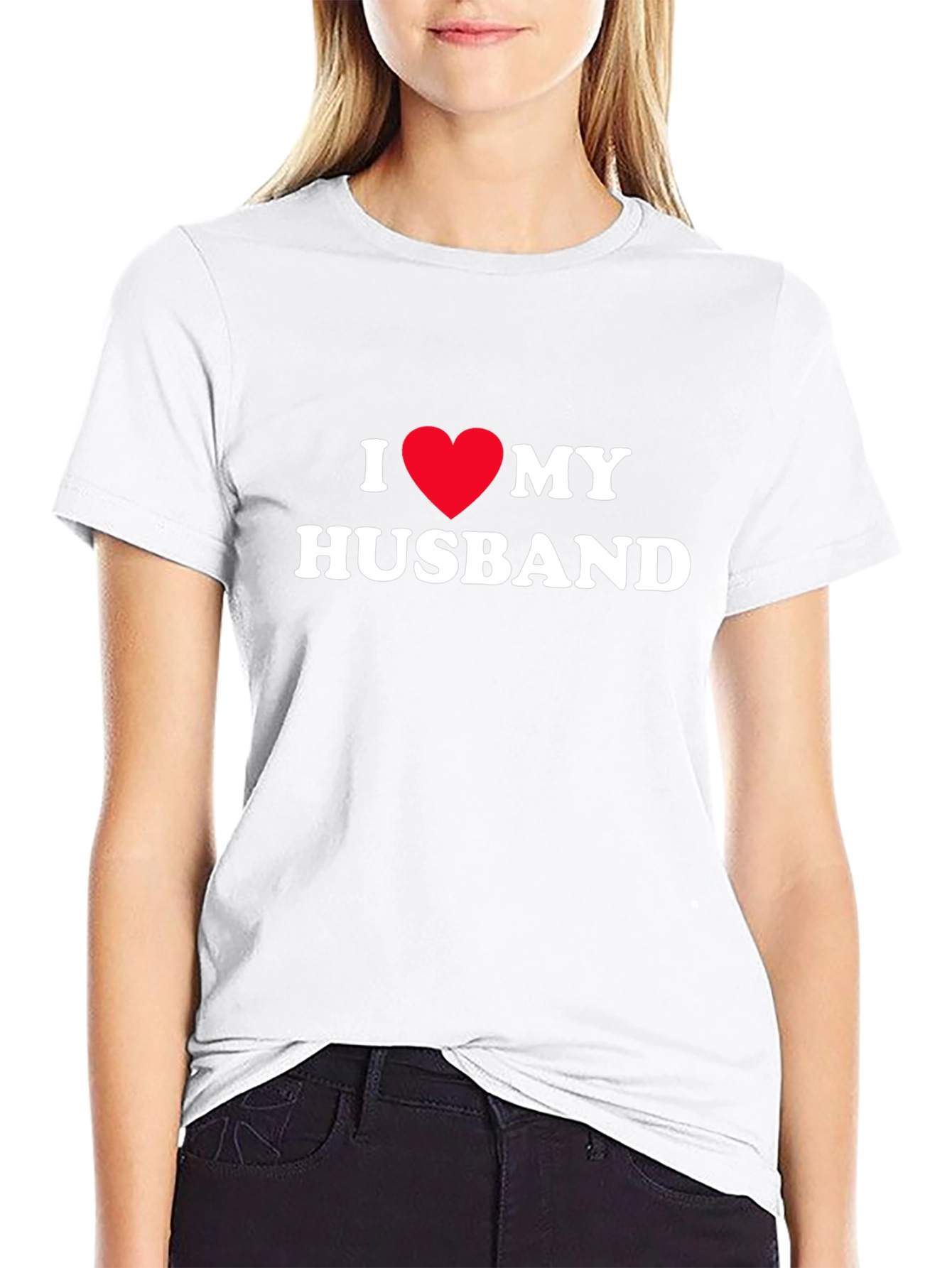 I Heart My Husband Tee - Black