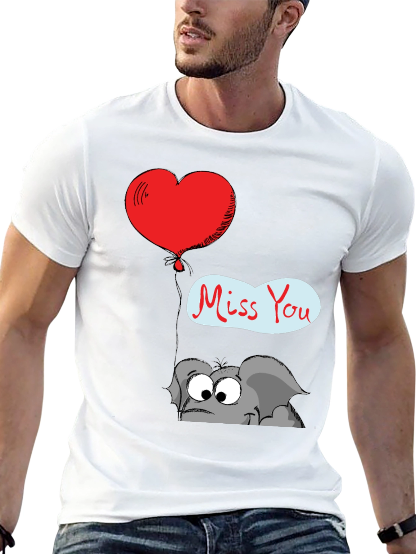 Cute Elephant Miss You T-Shirt
