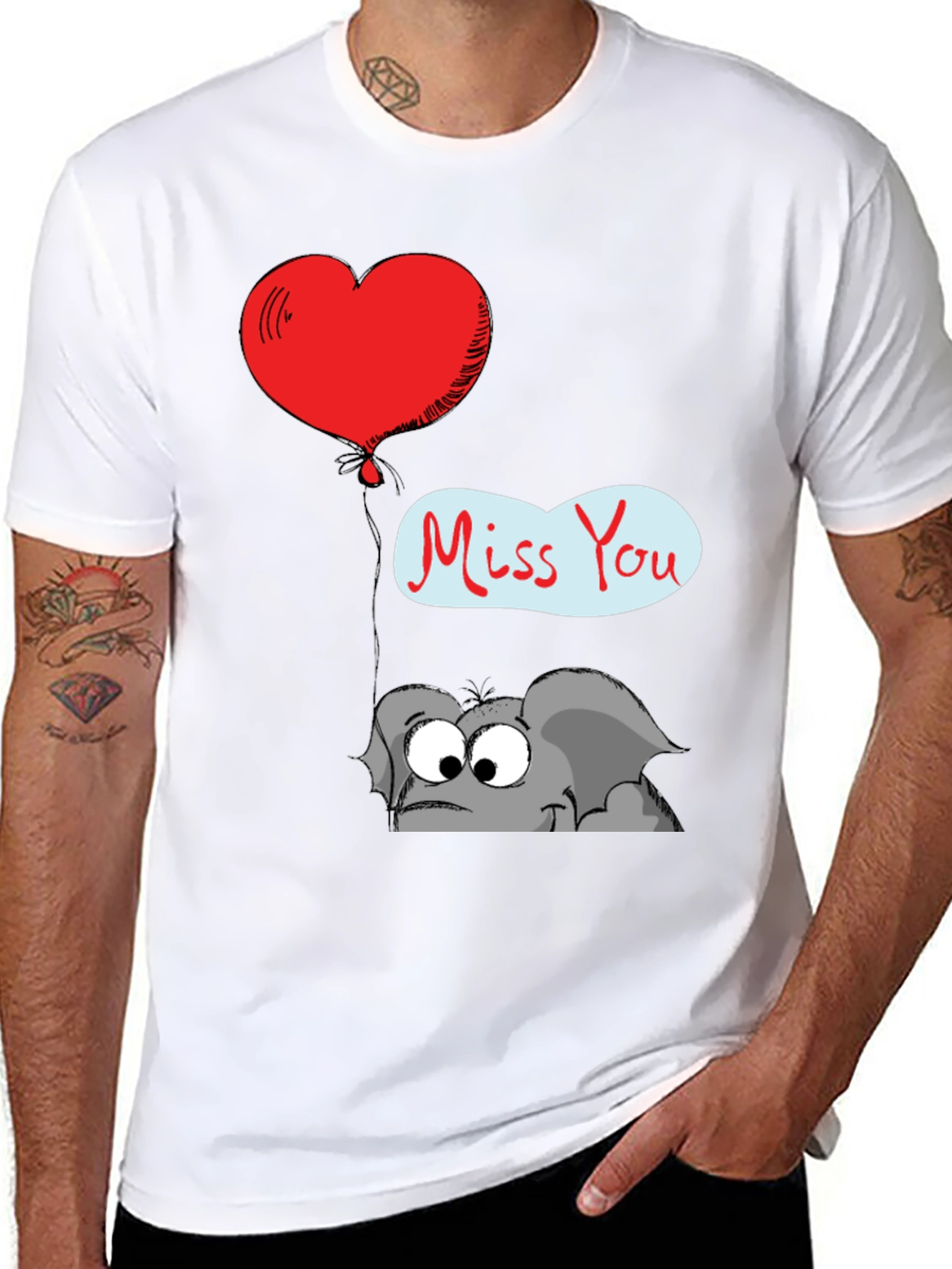 Cute Elephant Miss You T-Shirt